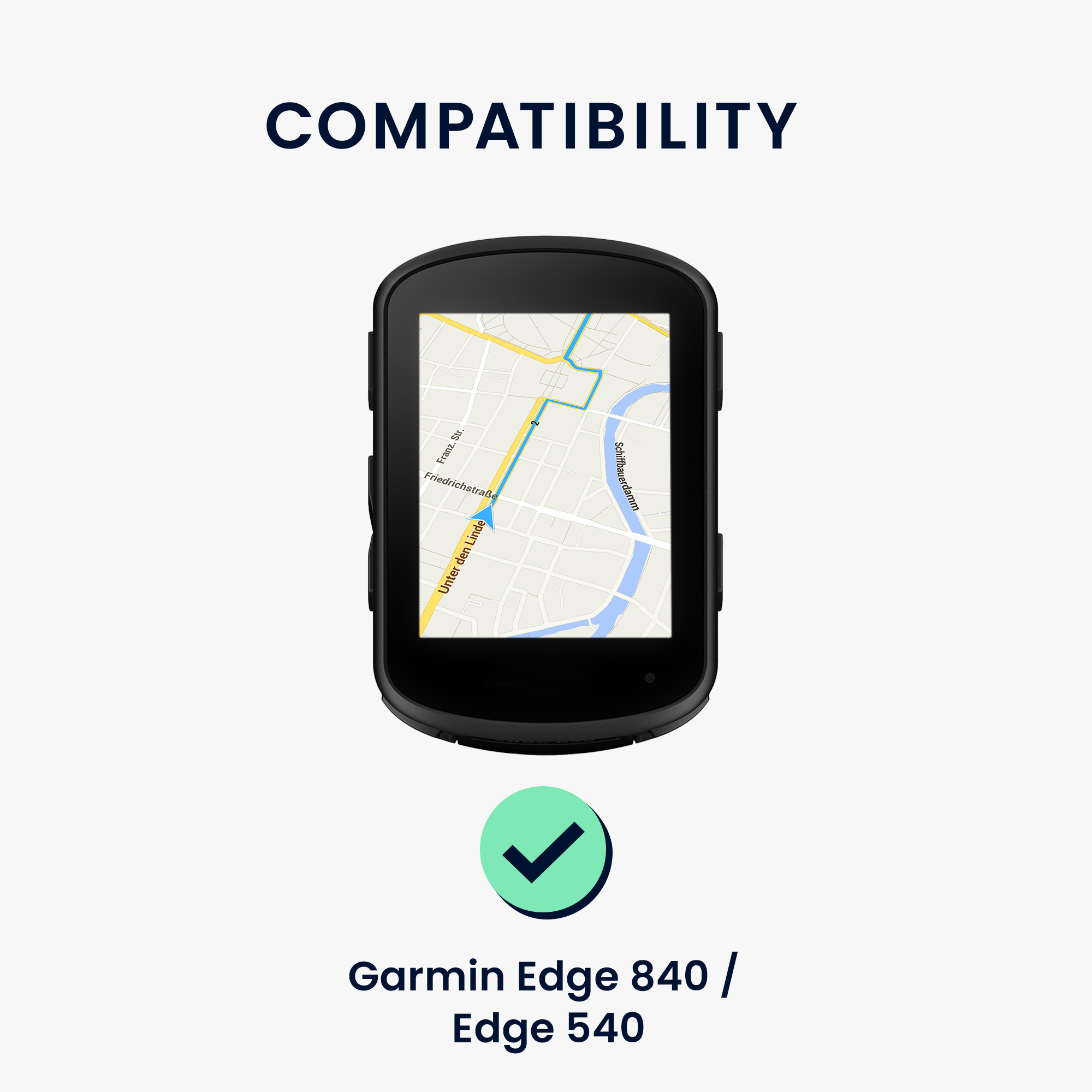 Silikonové pouzdro pro Garmin Edge 840 / Edge 540 kwmobile - tmavě modrá
