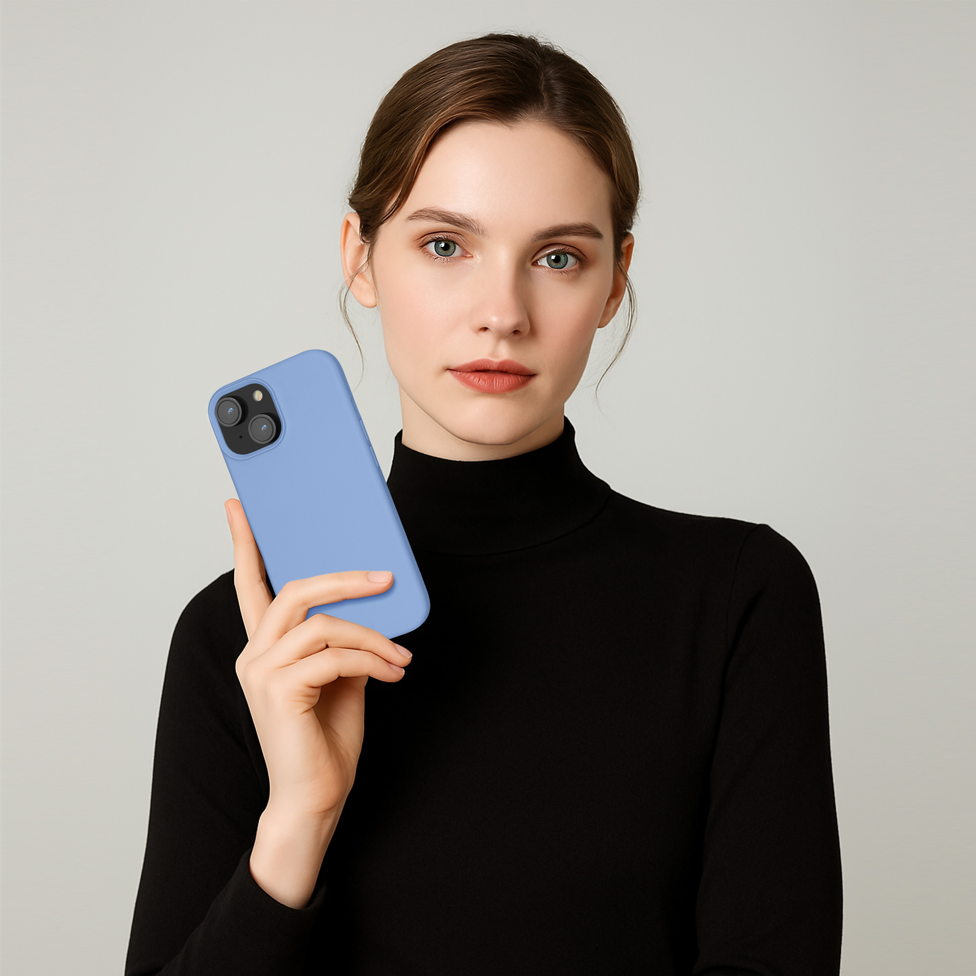 Pouzdro pro iPhone 15 kwmobile silikonové - levandulová modrá