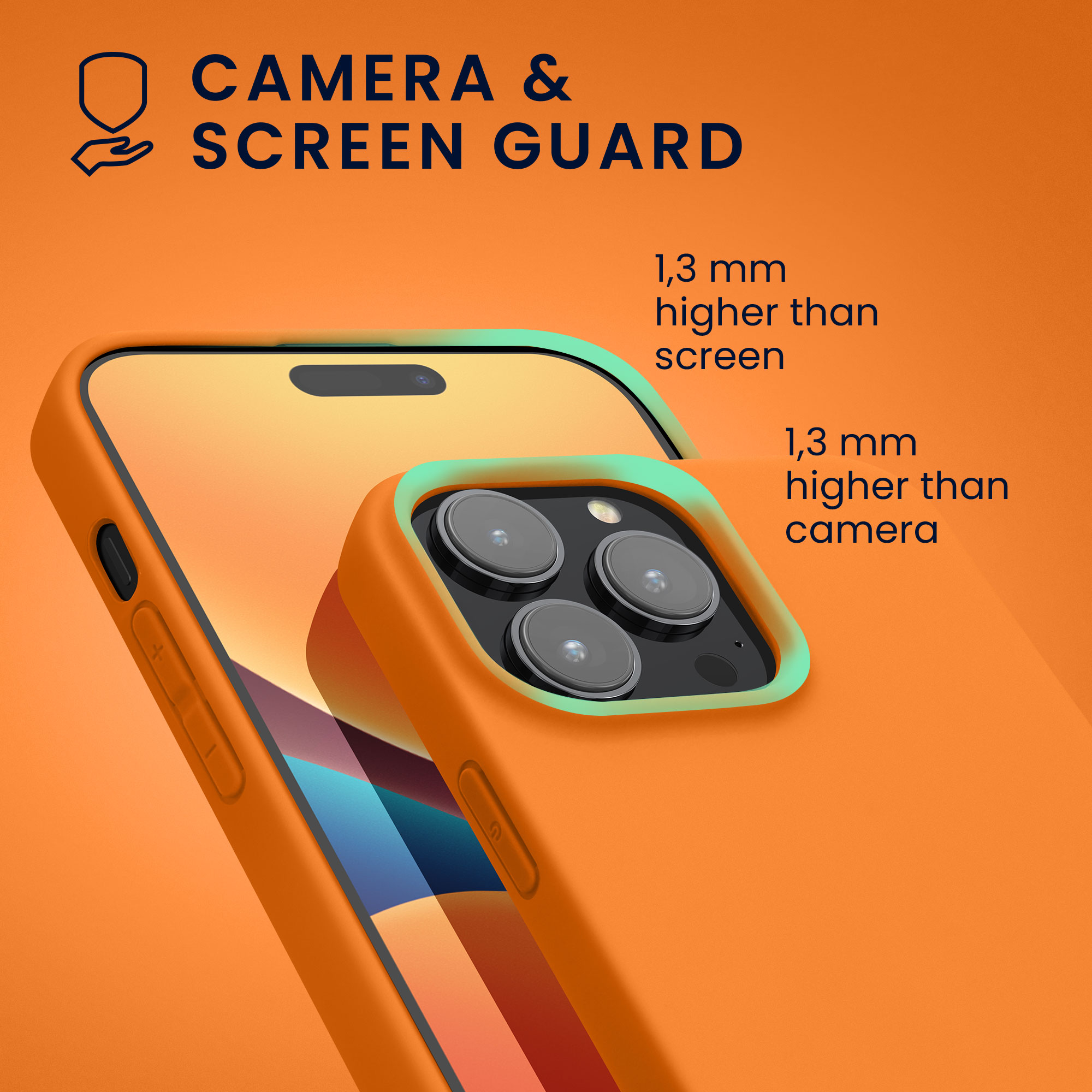 Kryt kwmobile slim soft-touch iPhone 15 Pro oranžová