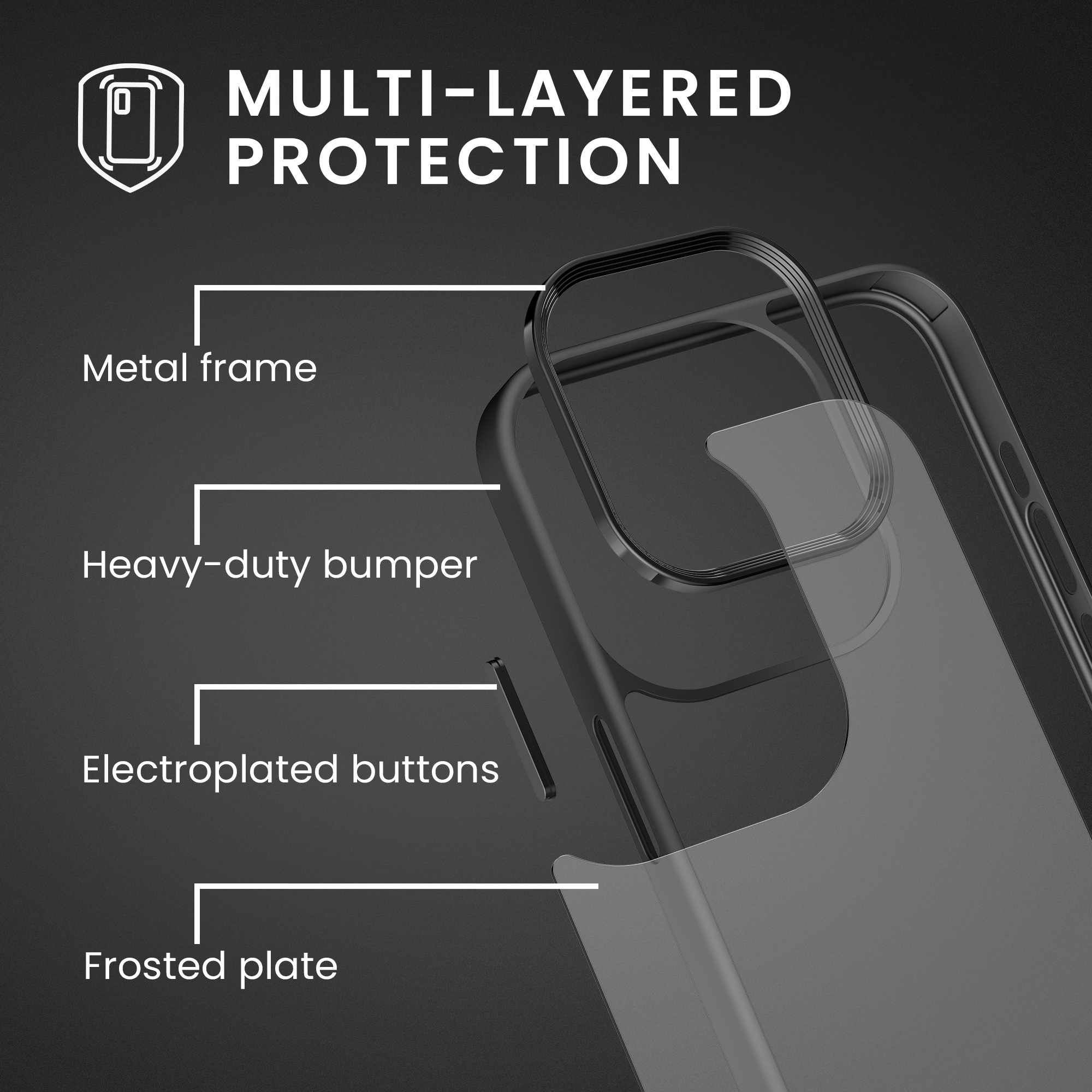 Pouzdro pro iPhone 15 Pro kwmobile silikonové - černá / matný transparentní