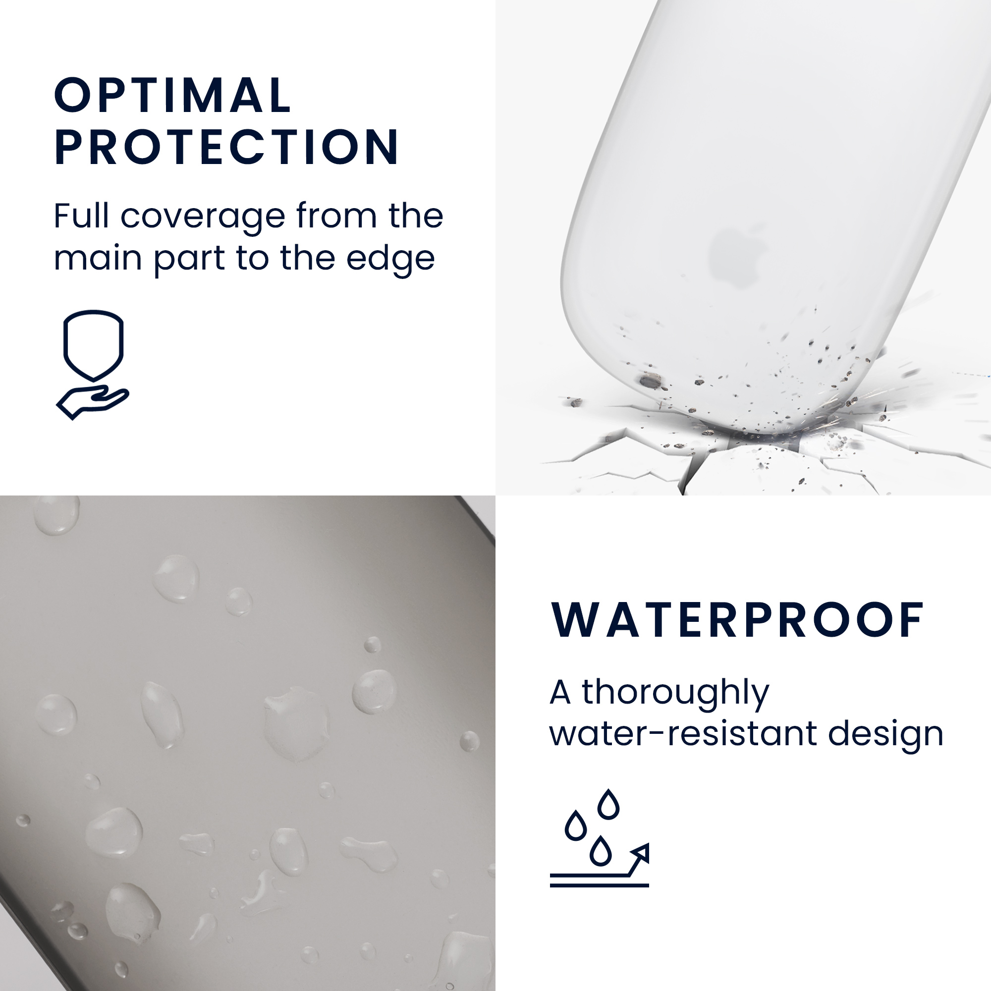 Pouzdro na myš - Apple Magic Mouse 1/2 Cover - kwmobile - transparentní