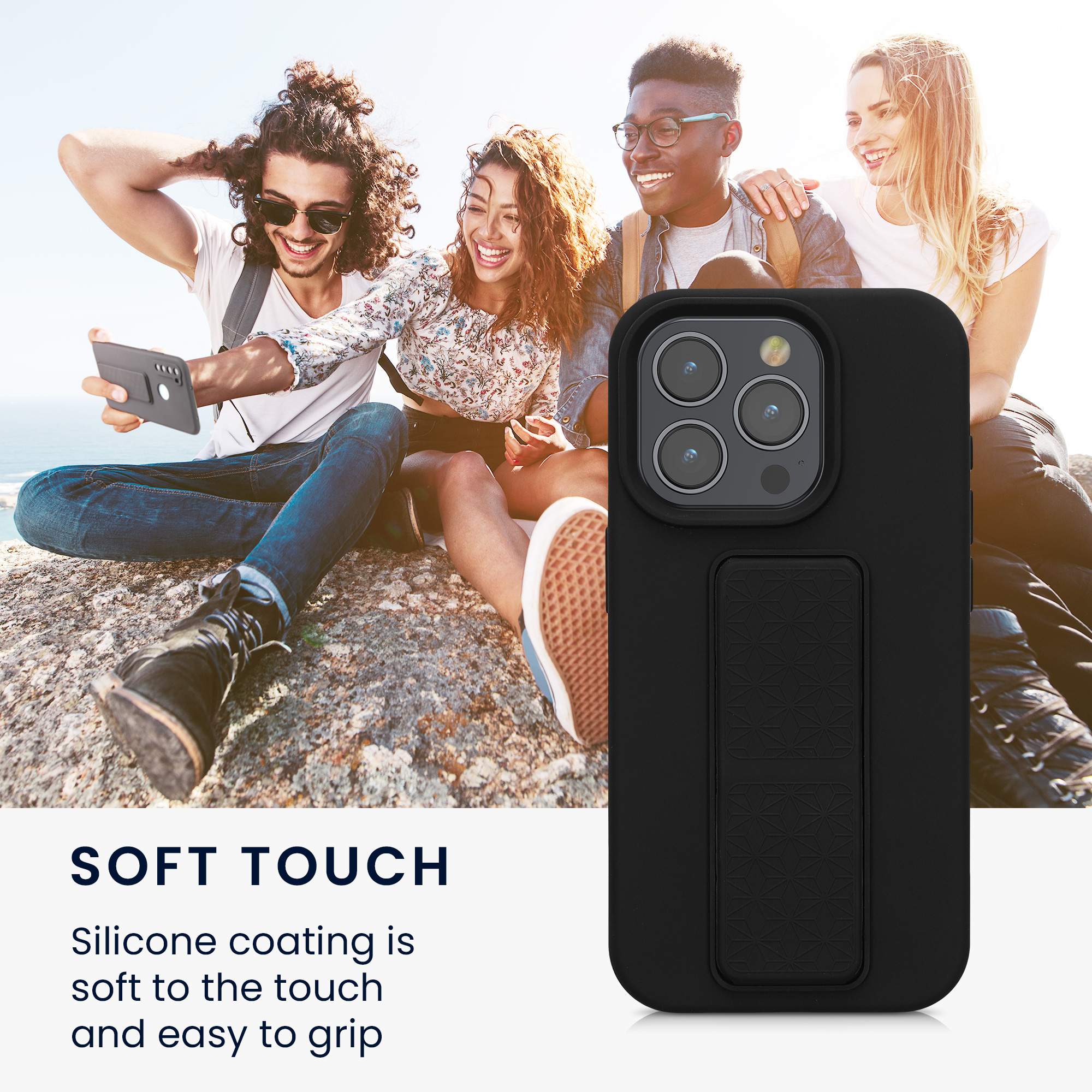 Silikonový kryt kwmobile pro iPhone 15 Pro - černá