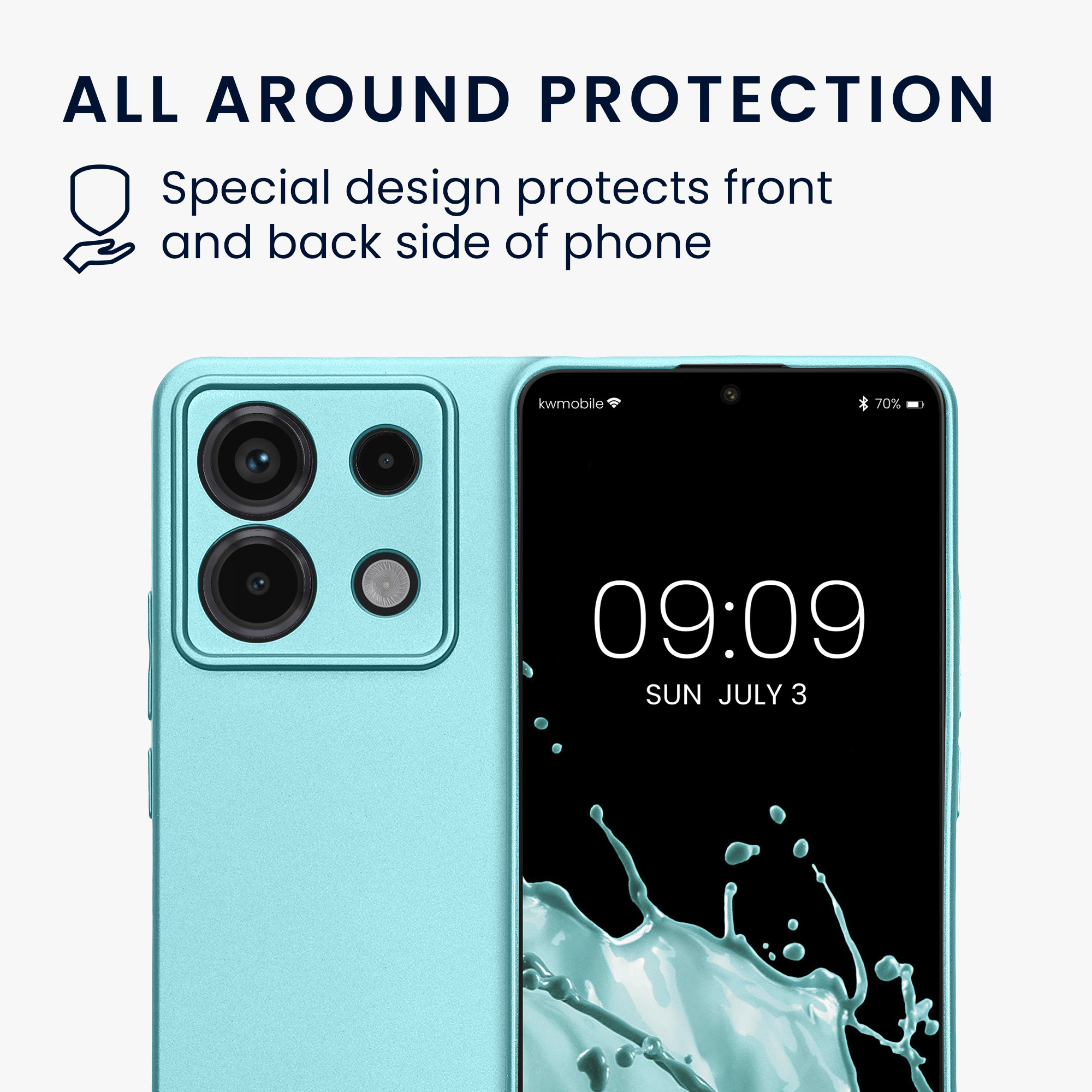 Kryt Xiaomi Redmi Note 13 Pro 5G metalický TPU zelená kwmobile
