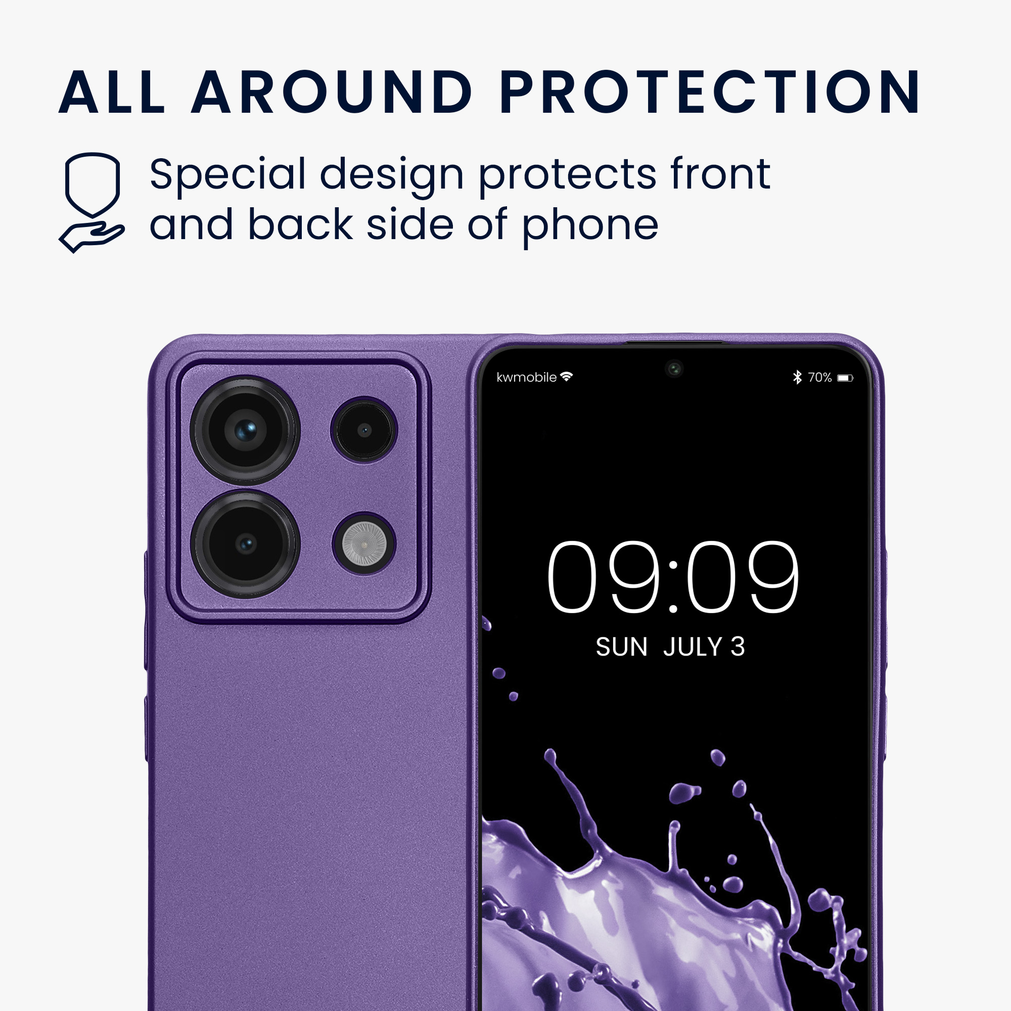 Kryt Xiaomi Redmi Note 13 Pro 5G metalický TPU modrá kwmobile