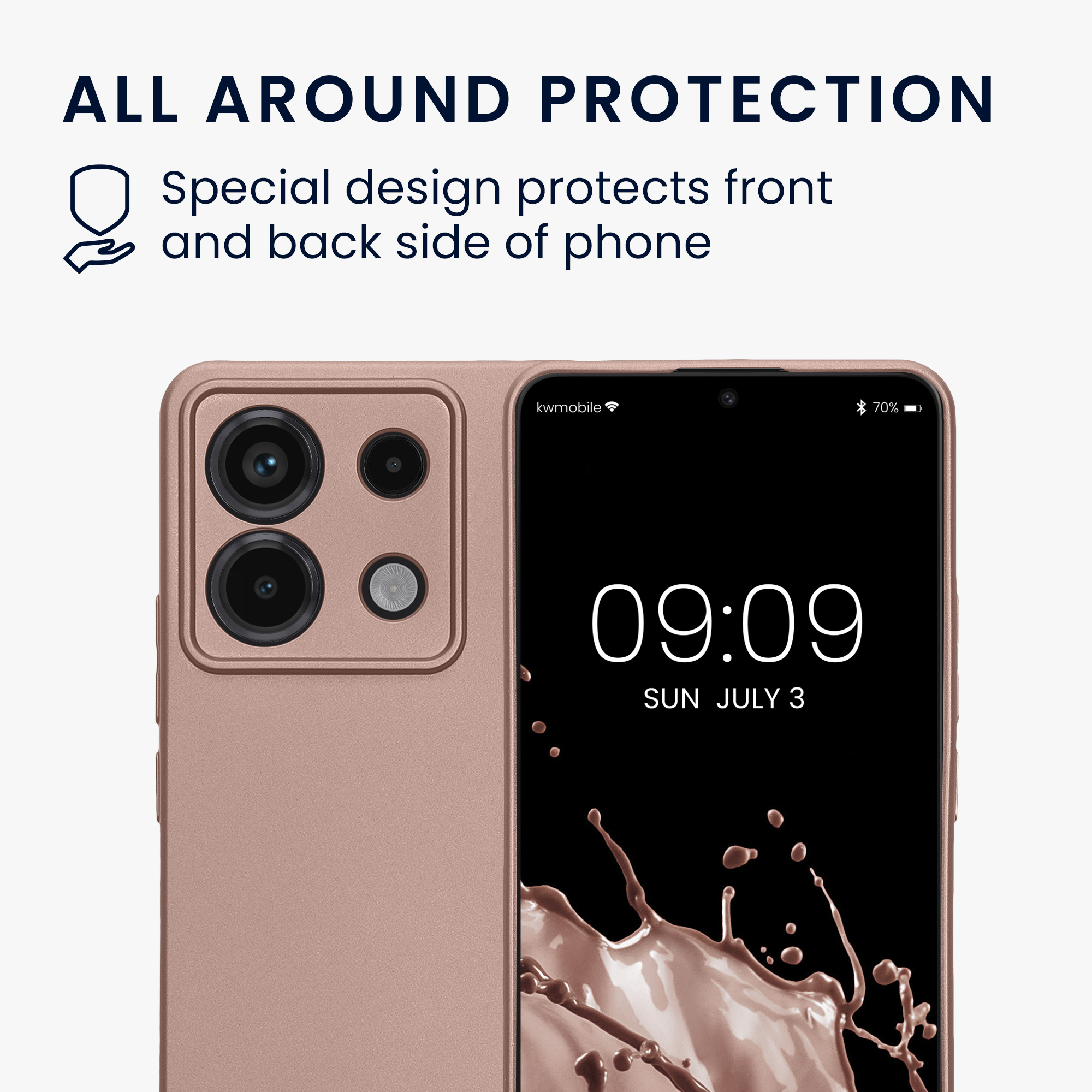 Kryt Xiaomi Redmi Note 13 Pro 5G metalický TPU červená kwmobile