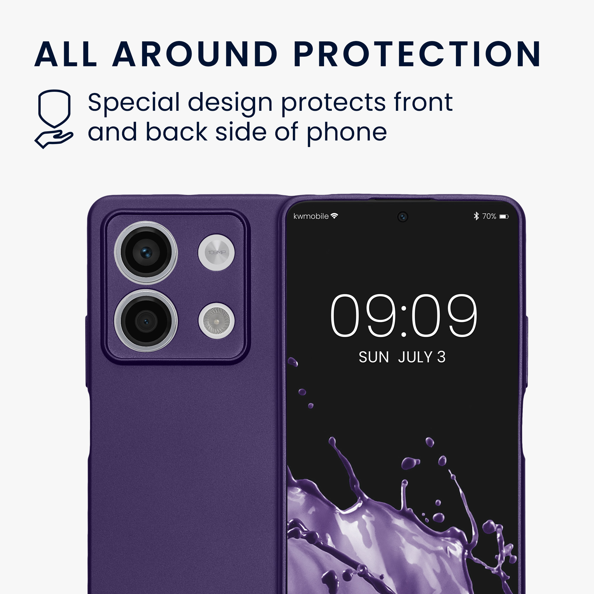 Kryt Xiaomi Redmi Note 13 5G metalický TPU modrá kwmobile