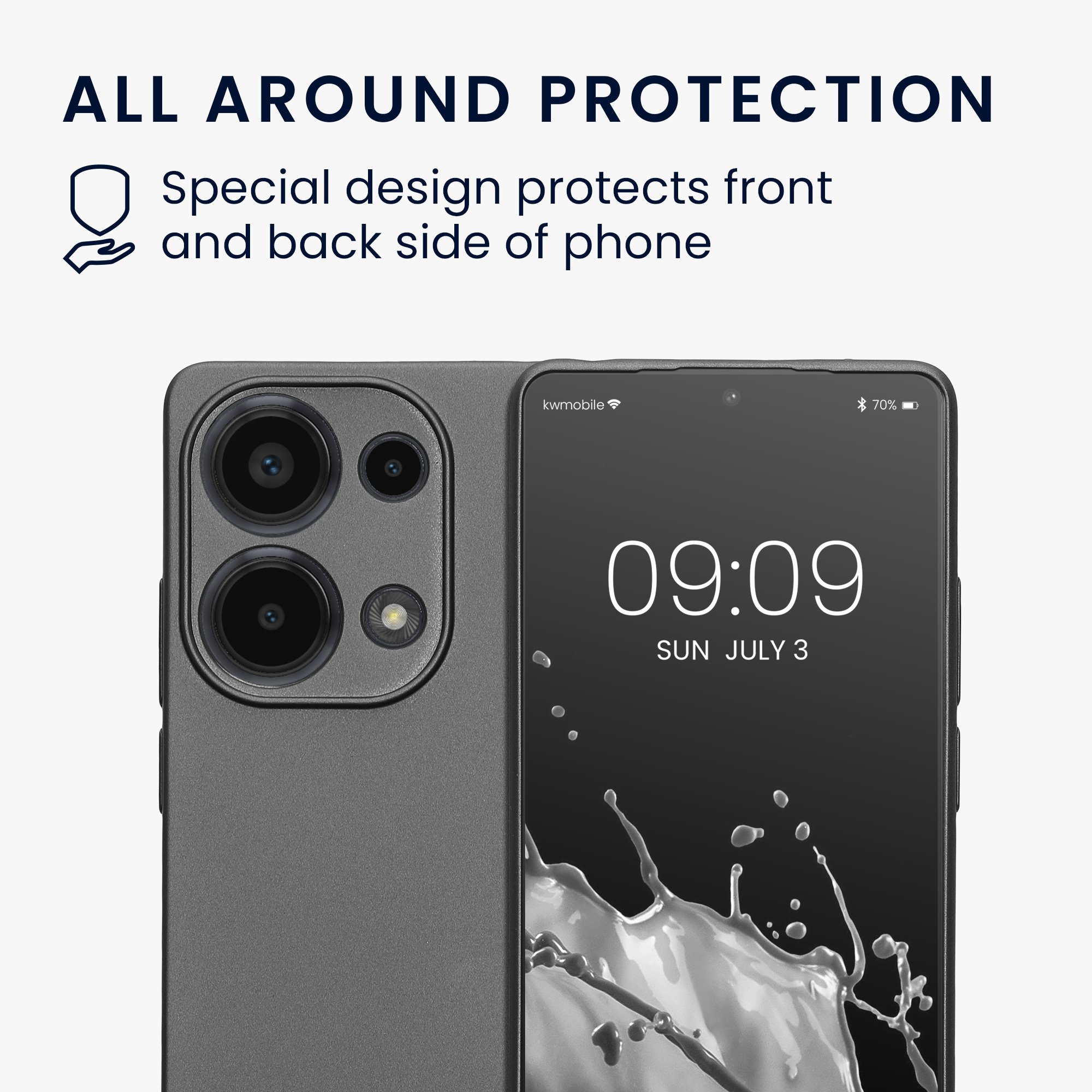 Kryt Xiaomi Redmi Note 13 Pro 4G metalický TPU šedá kwmobile