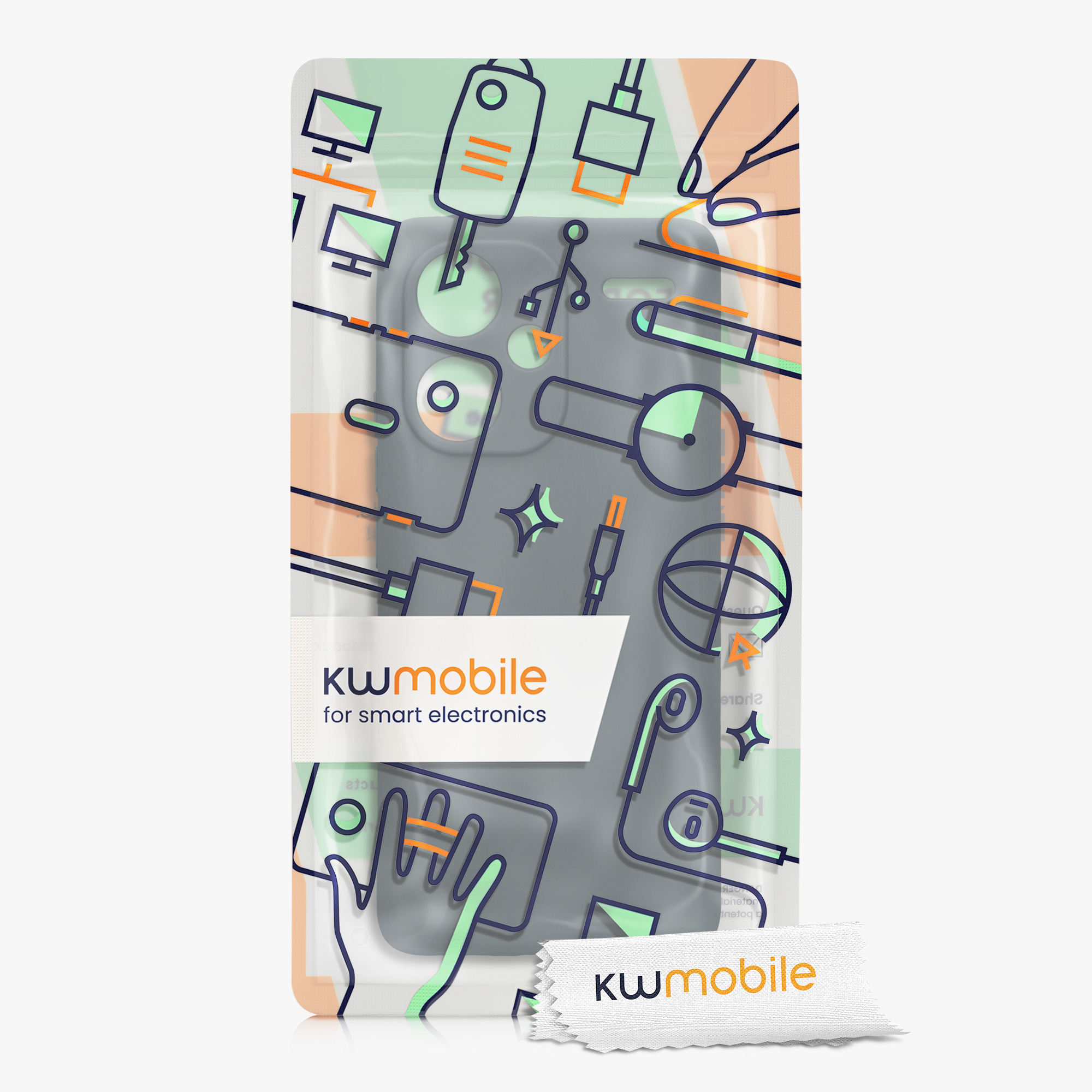 Kryt Xiaomi Redmi Note 13 Pro+ 5G silikonový TPU tmavá břidlice kwmobile