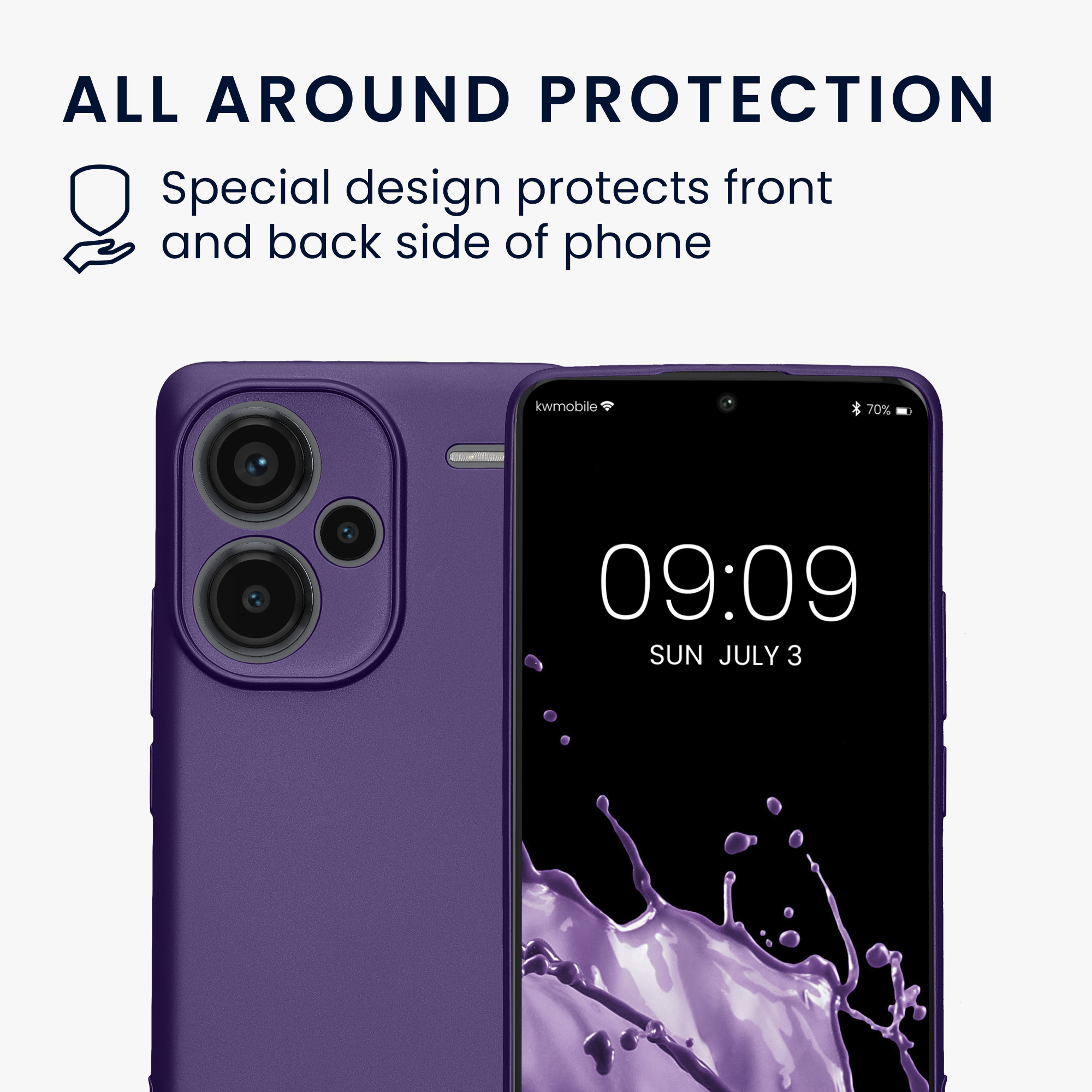 Kryt Xiaomi Redmi Note 13 Pro+ 5G metalický TPU modrá kwmobile