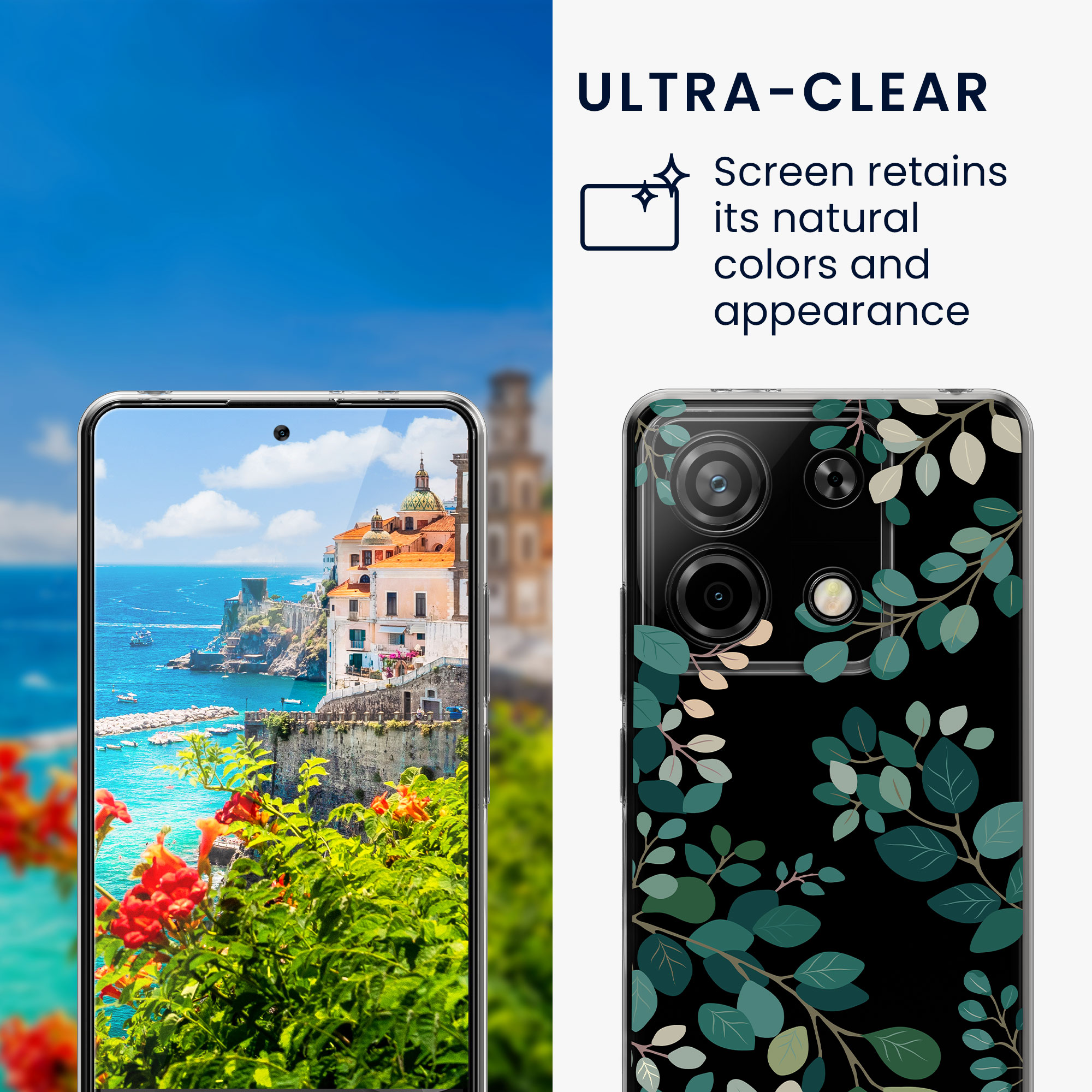 Průhledný kryt Xiaomi Redmi Note 13 5G sada ochranné sklo kwmobile