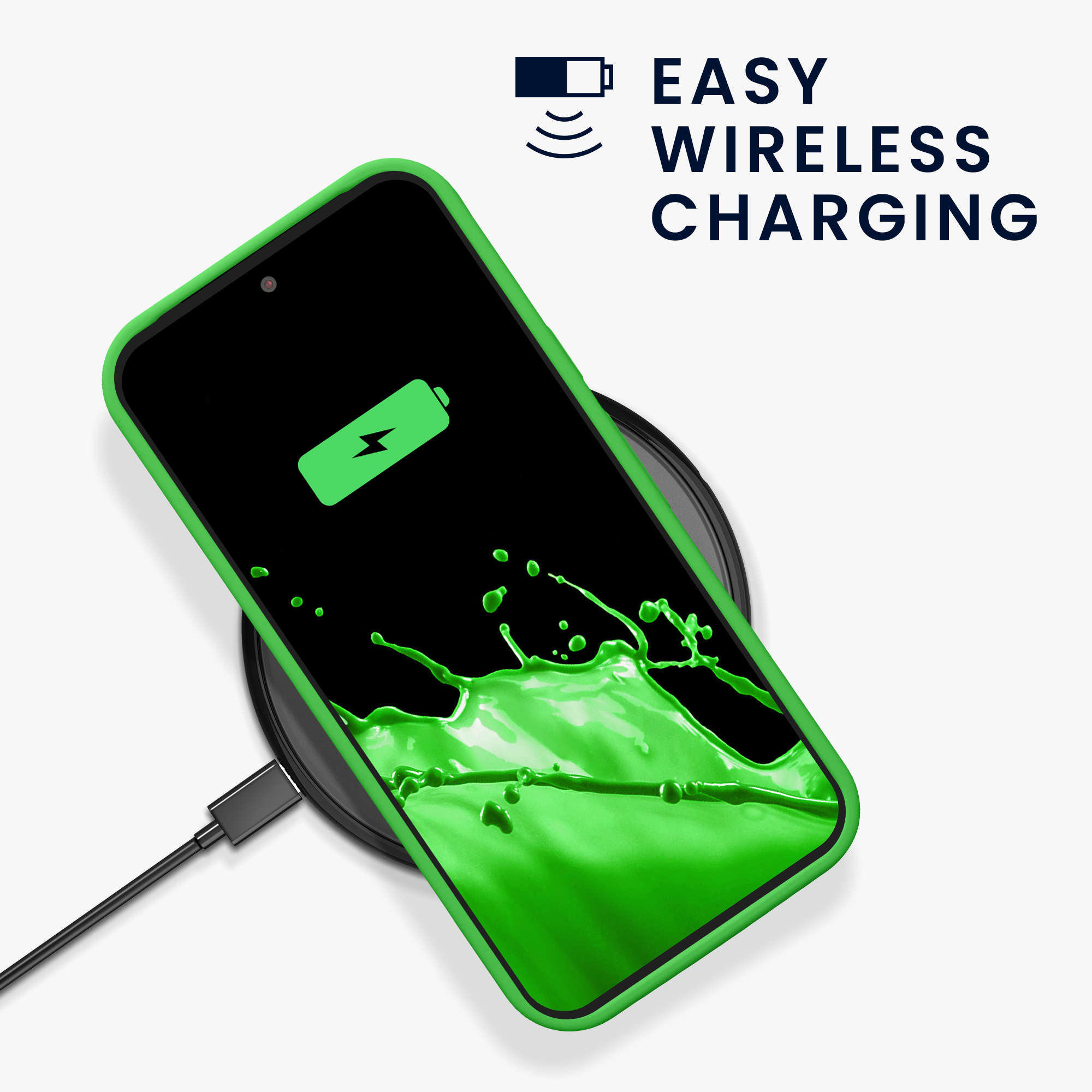 Kryt pro Google Pixel 9 / Pixel 9 Pro, pro bezdrátové nabíjení kwmobile ‑ limetkově zelená