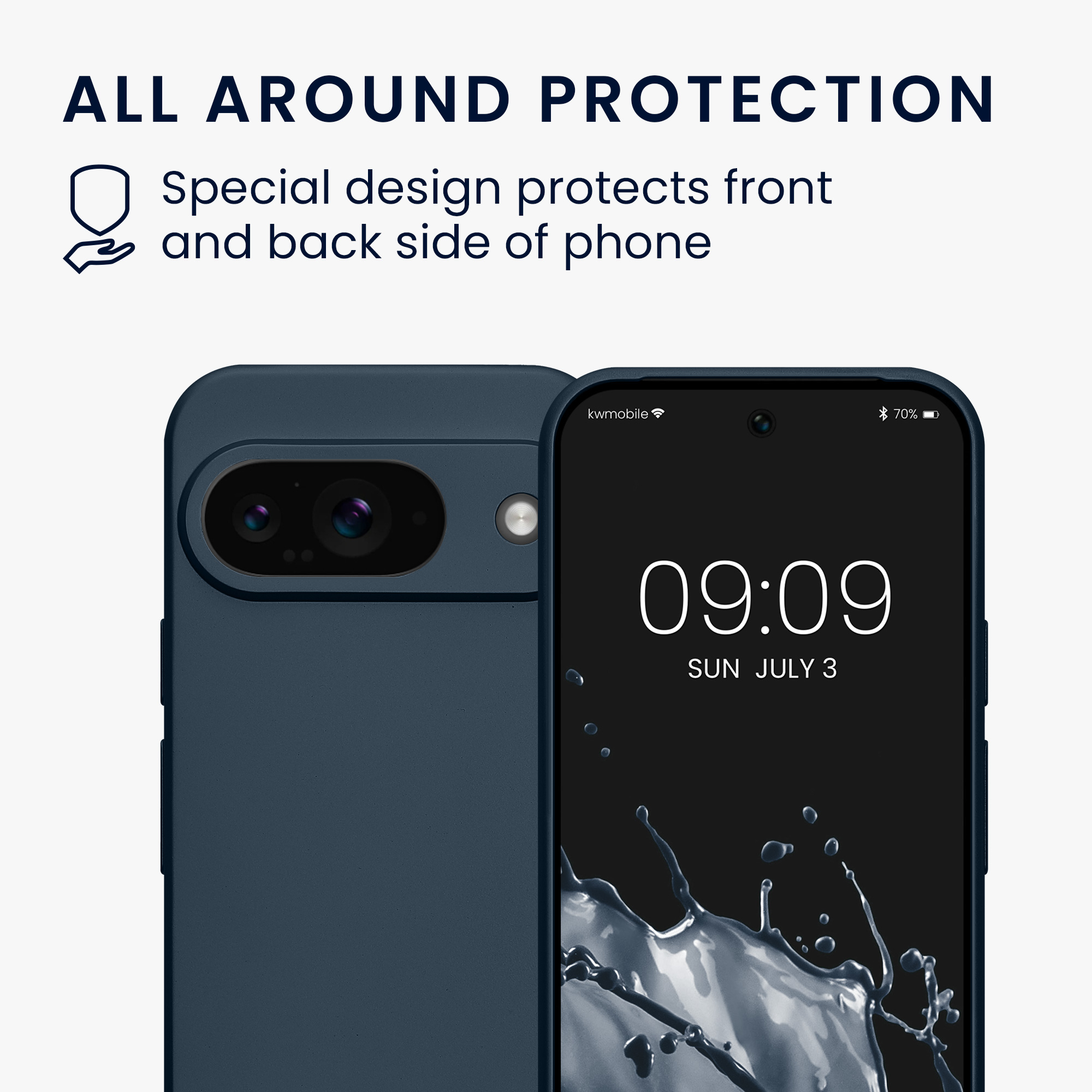 Pouzdro pro Google Pixel 9 kwmobile metalické TPU - metalická zodiac modrá