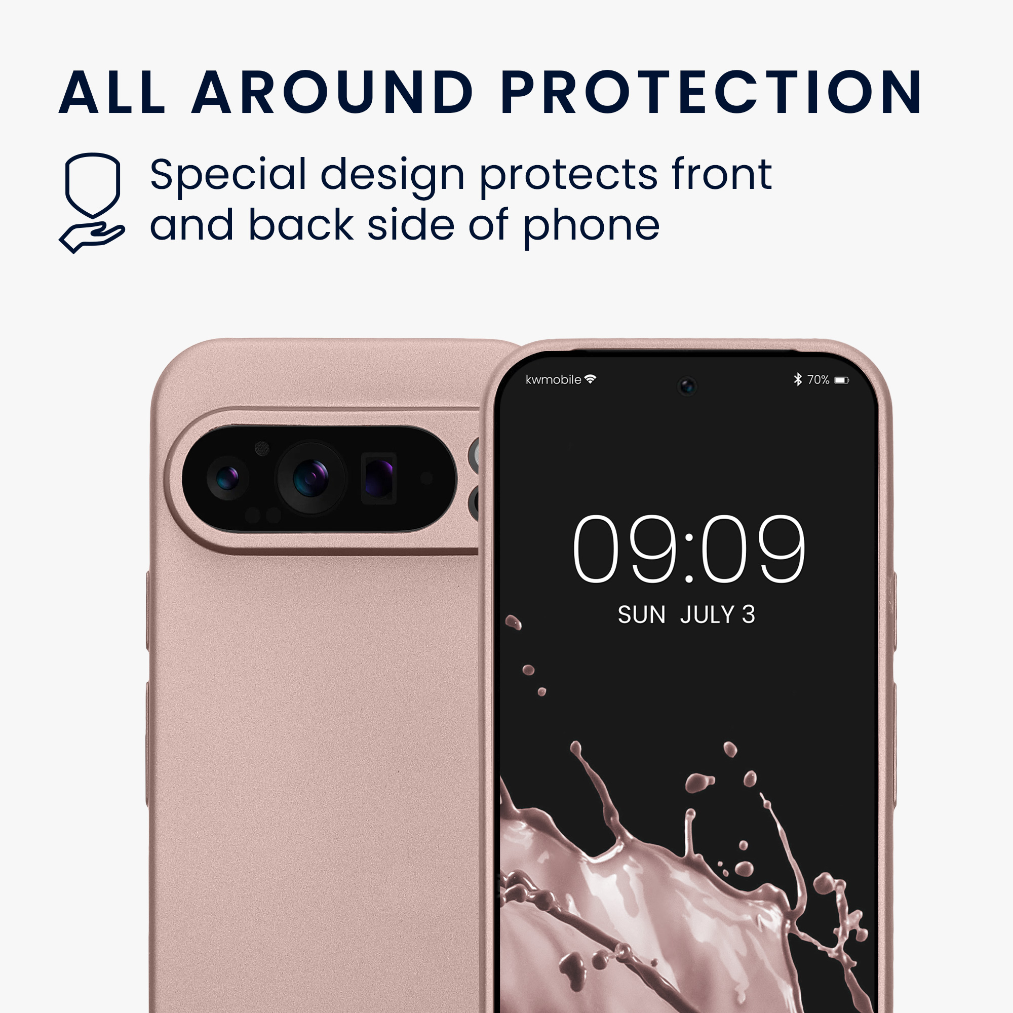 Kryt na mobil kwmobile pro Google Pixel 9 Pro / Google Pixel 9 - Metallic Arctic Berry