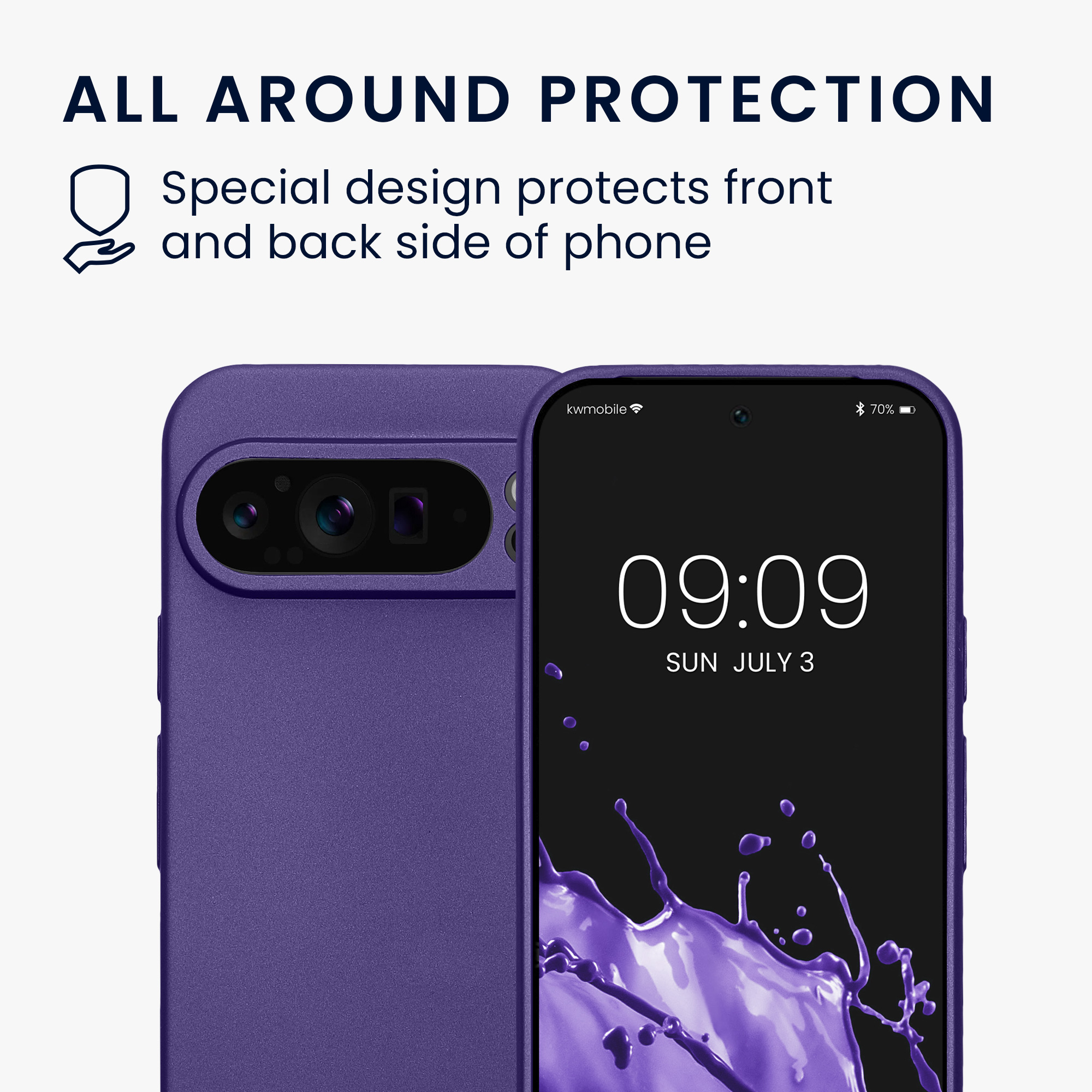 Kryt na mobil kwmobile pro Google Pixel 9 Pro / Google Pixel 9 - modrofialová