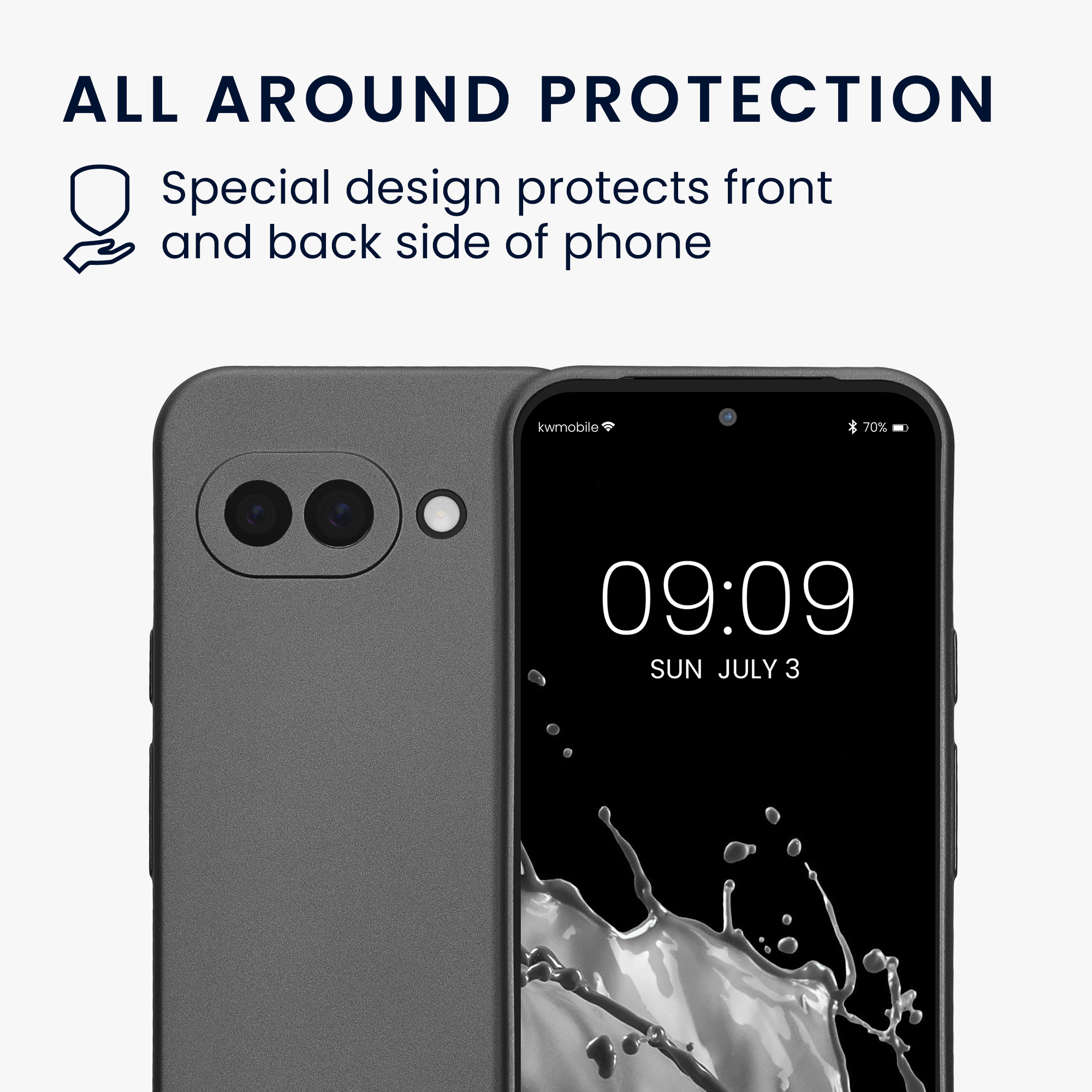 Silikonový kryt kwmobile pro Google Pixel 9a - šedá