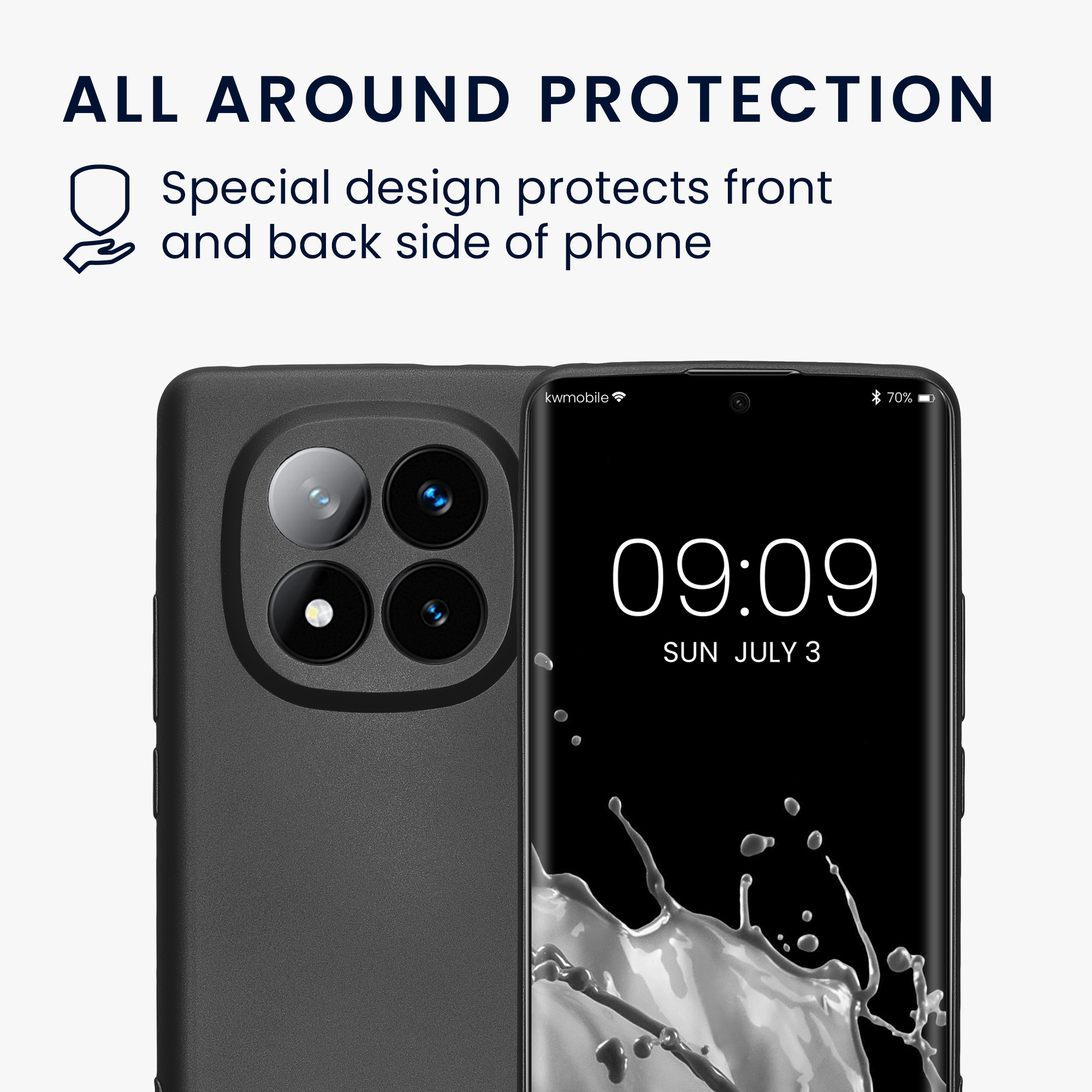 Kryt Xiaomi Redmi Note 14 Pro+ 5G metalický TPU šedá kwmobile
