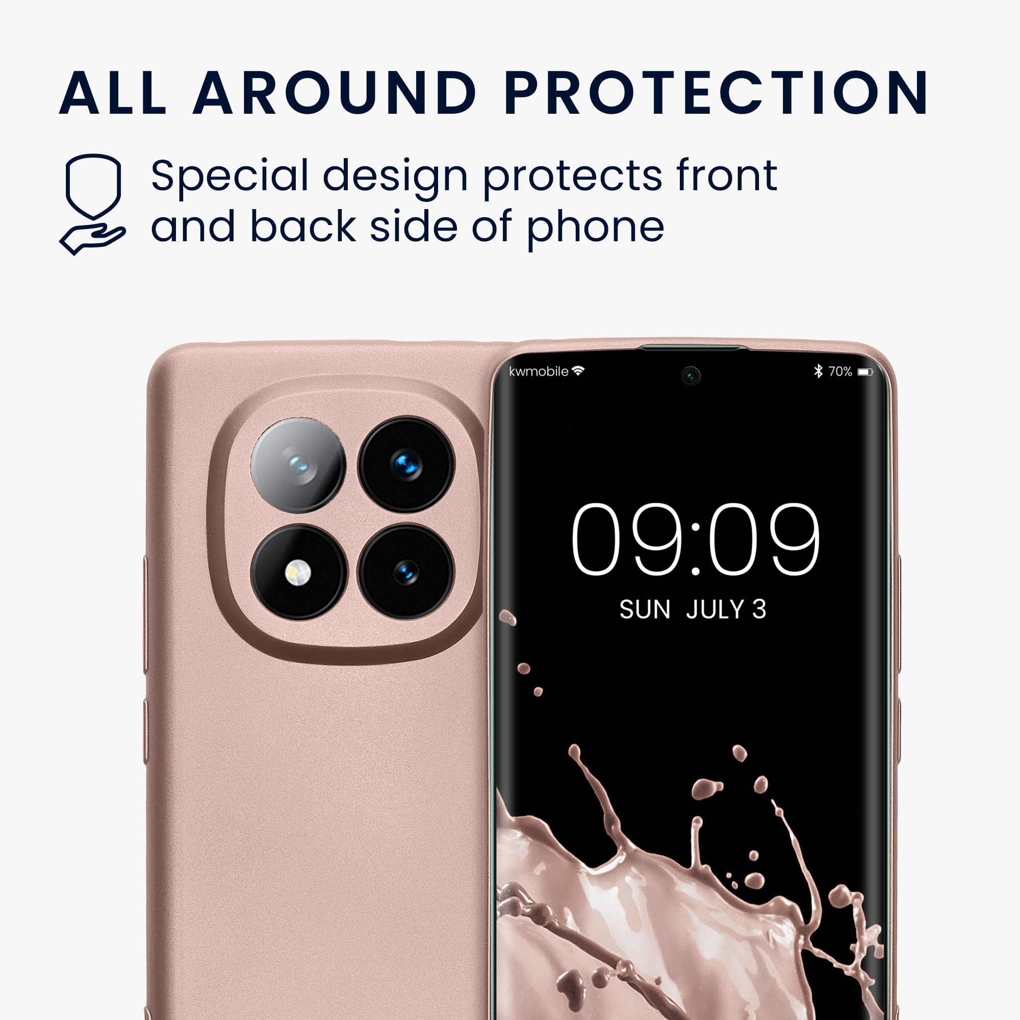 Kryt Xiaomi Redmi Note 14 Pro+ 5G metalický TPU červená kwmobile