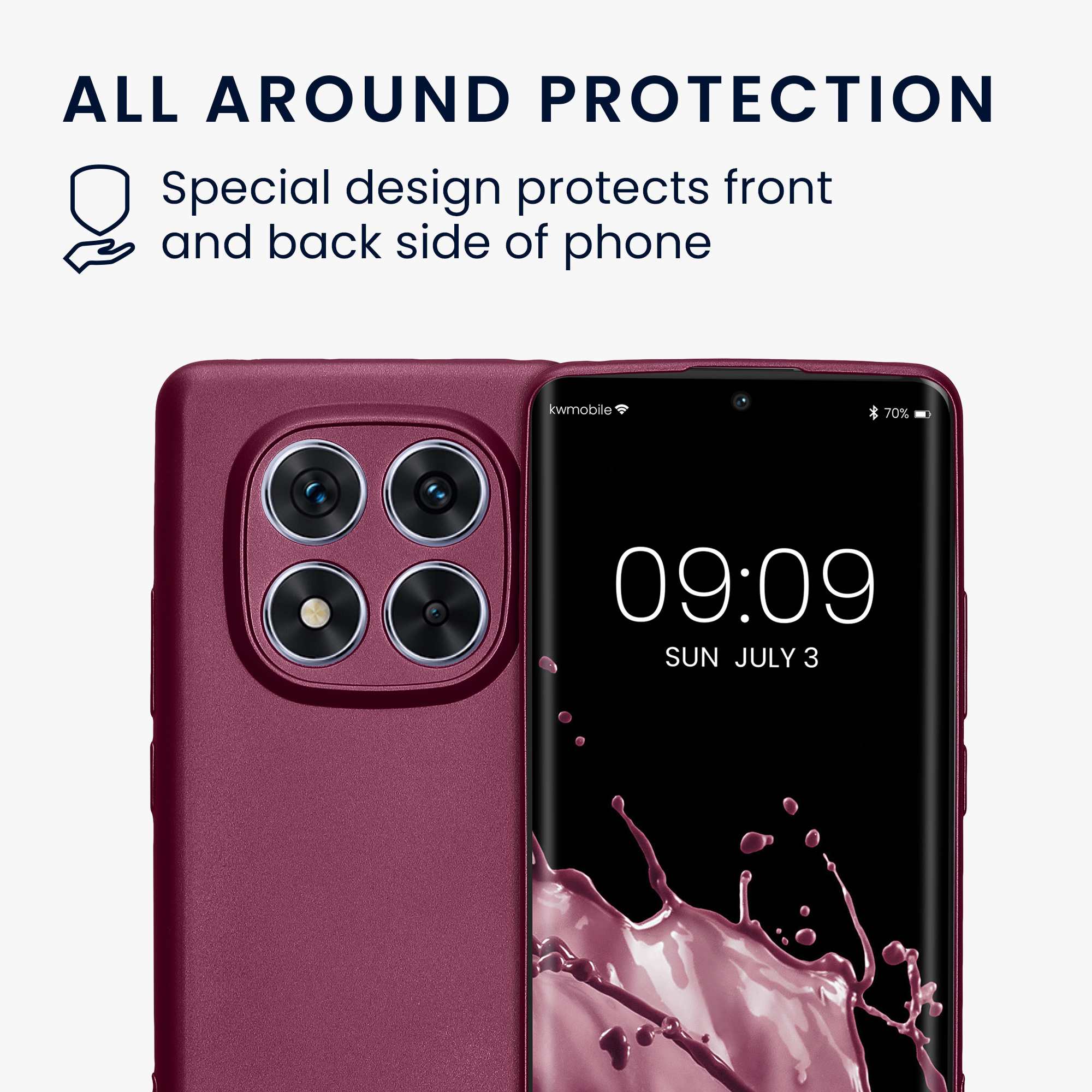 Kryt Xiaomi Redmi Note 14 Pro 5G metalický TPU levandulová kwmobile
