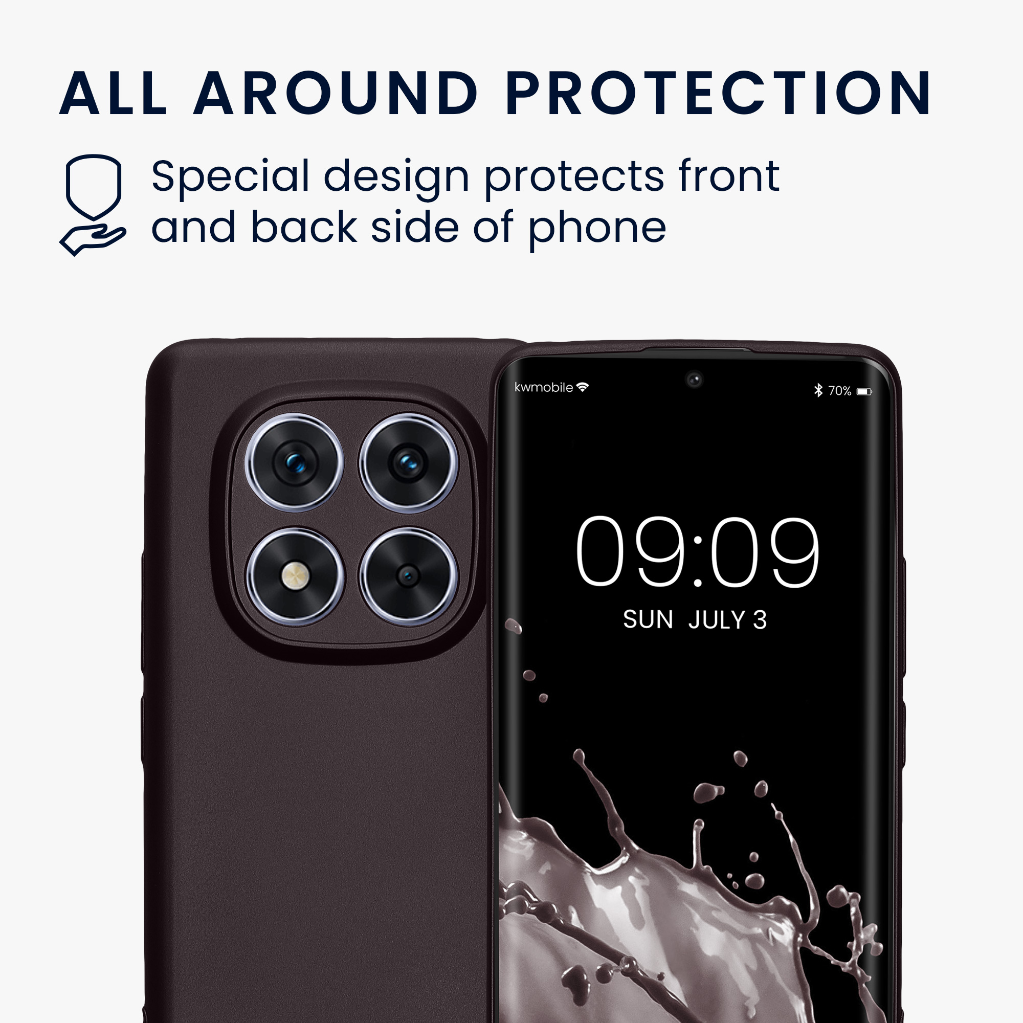 Kryt Xiaomi Redmi Note 14 Pro 5G metalický TPU metalická borůvková kwmobile