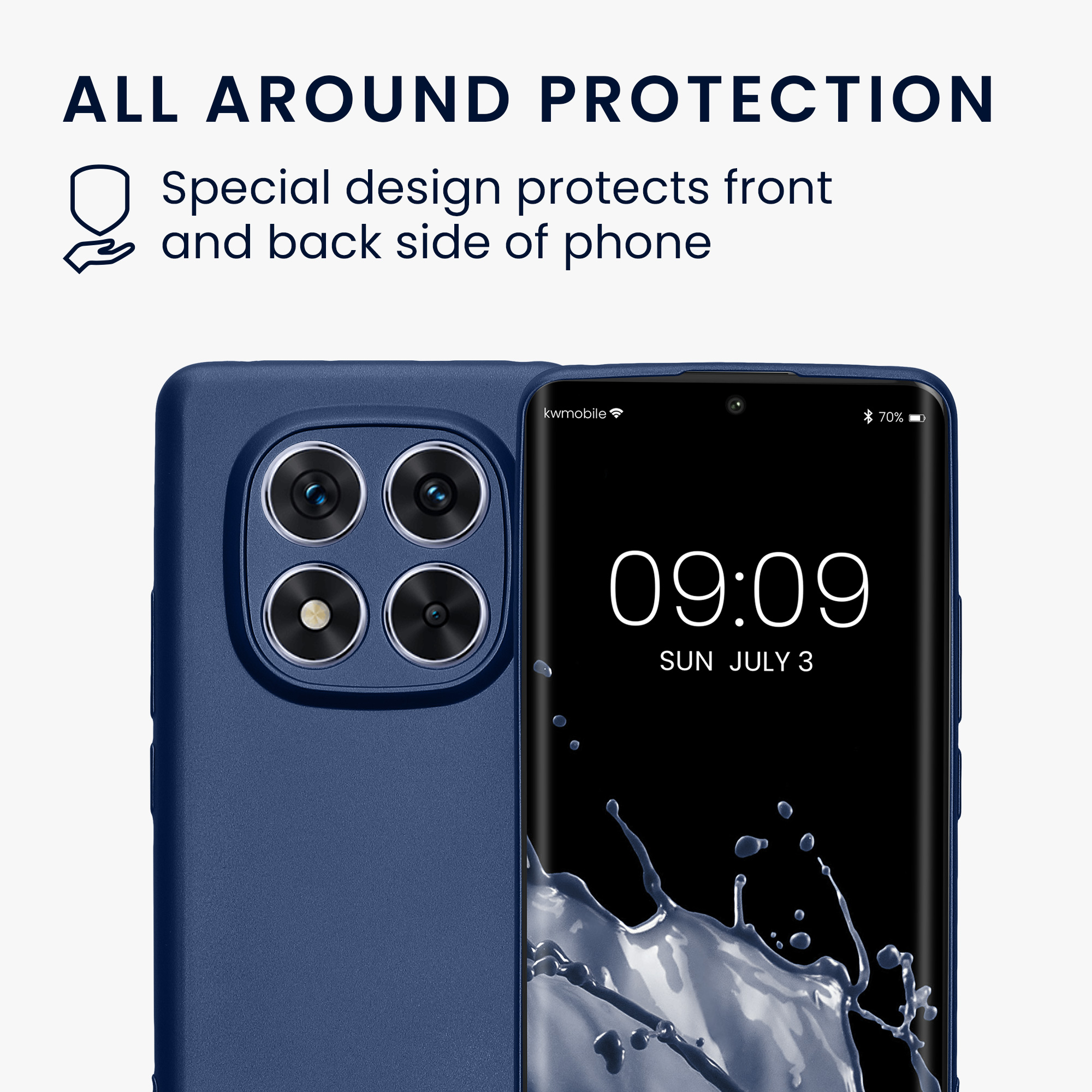 Kryt Xiaomi Redmi Note 14 Pro 5G metalický TPU modrá kwmobile