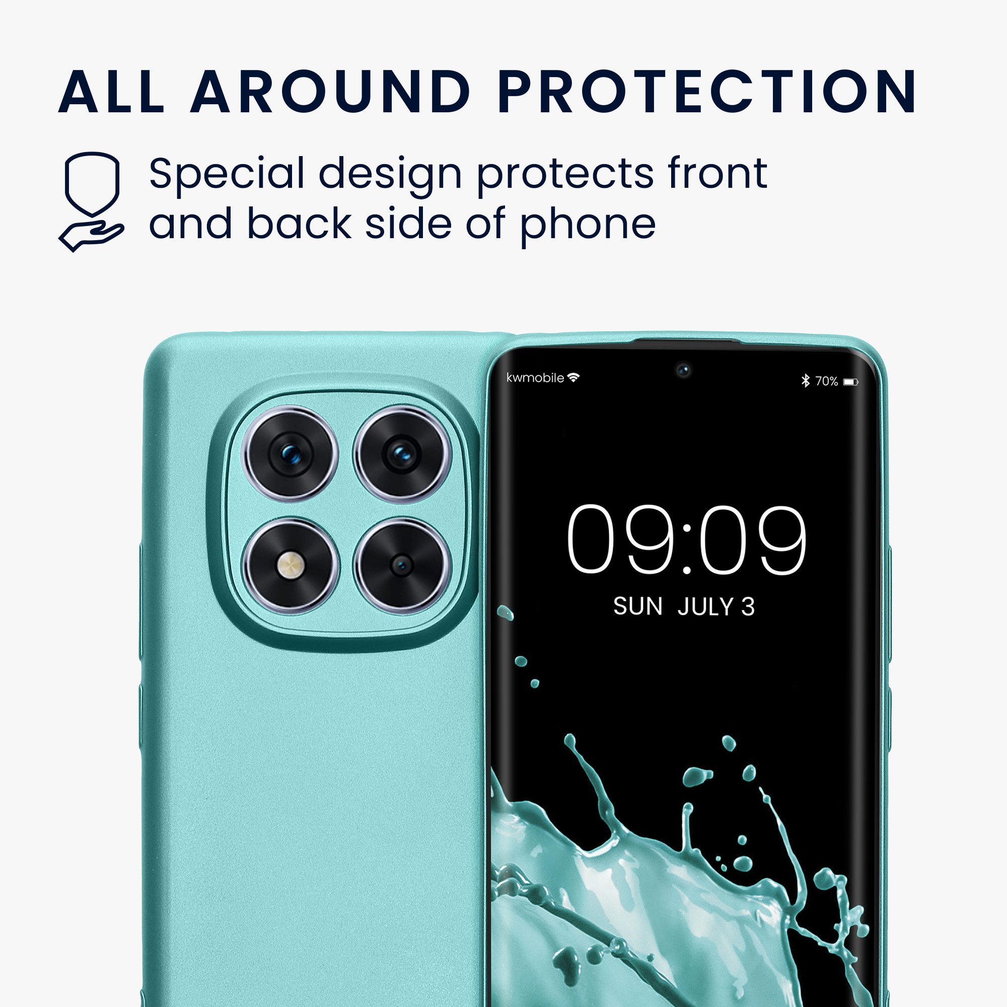 Kryt Xiaomi Redmi Note 14 Pro 5G metalický TPU zelená kwmobile