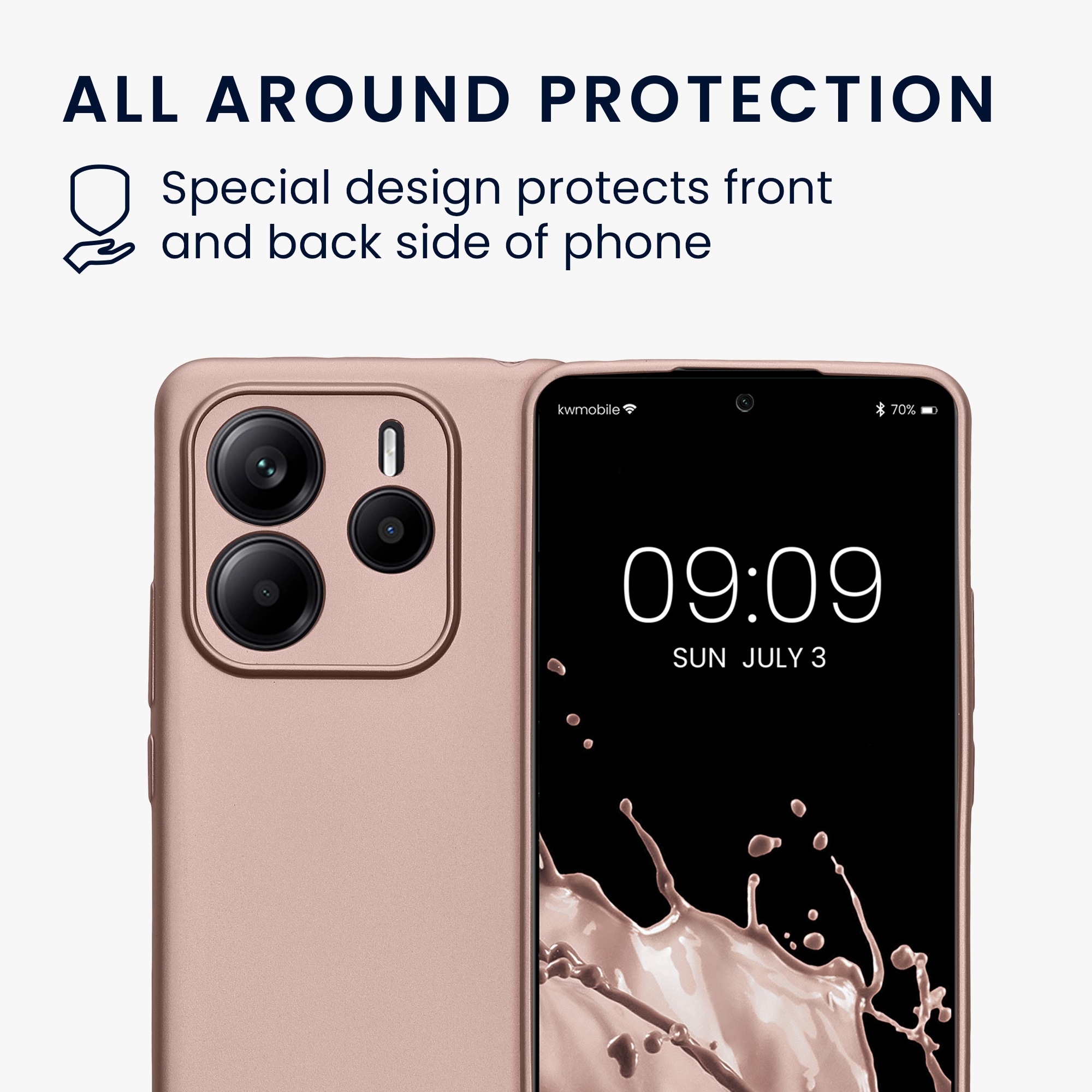 Kryt Xiaomi Redmi Note 14 5G (Not for 4G) metalický TPU červená kwmobile