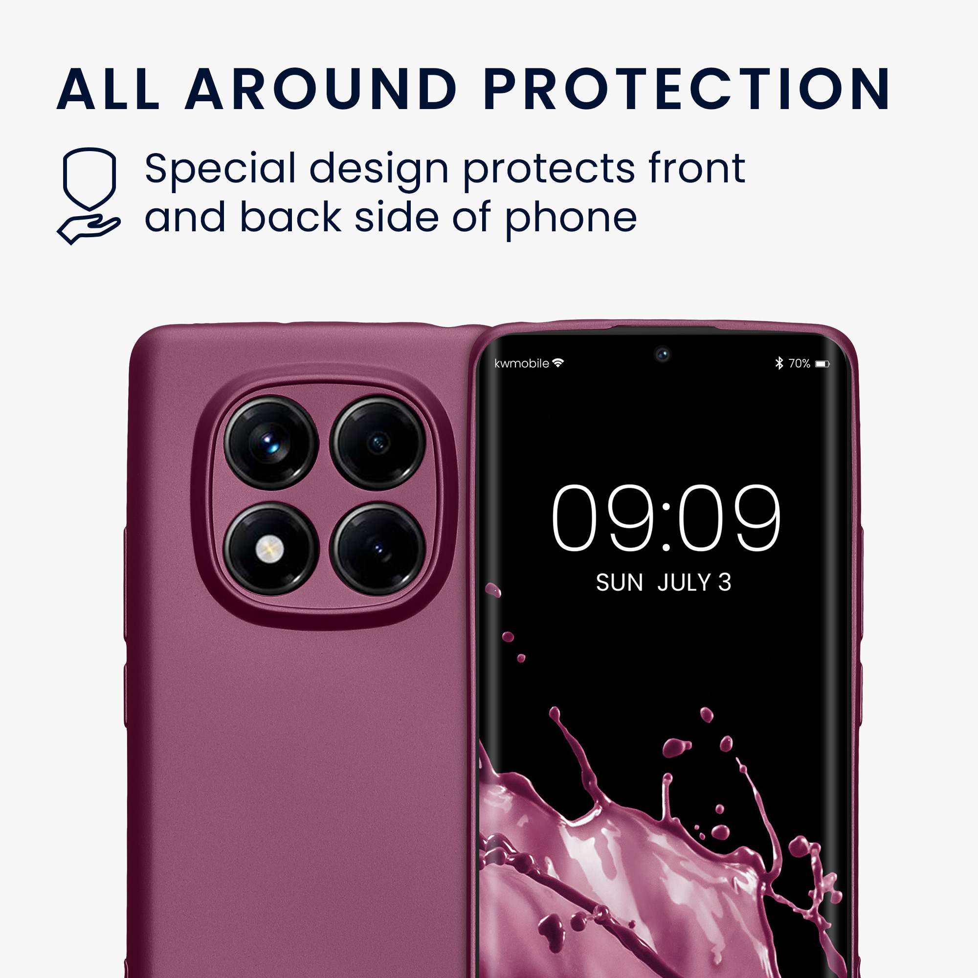 Kryt Xiaomi Redmi Note 14 Pro 4G metalický TPU levandulová kwmobile