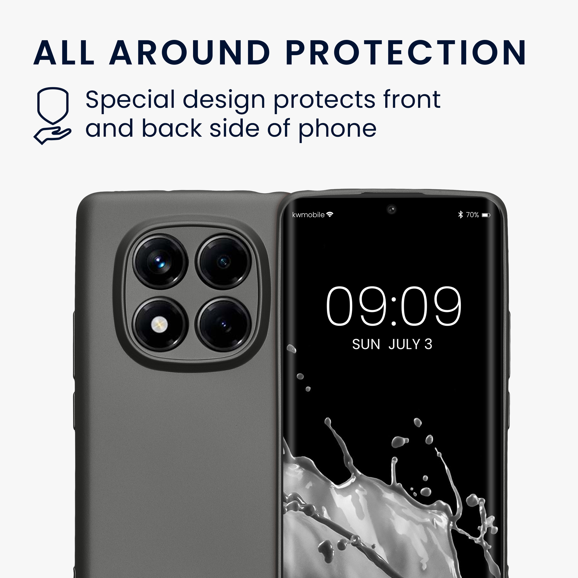 Kryt Xiaomi Redmi Note 14 Pro 4G metalický TPU šedá kwmobile