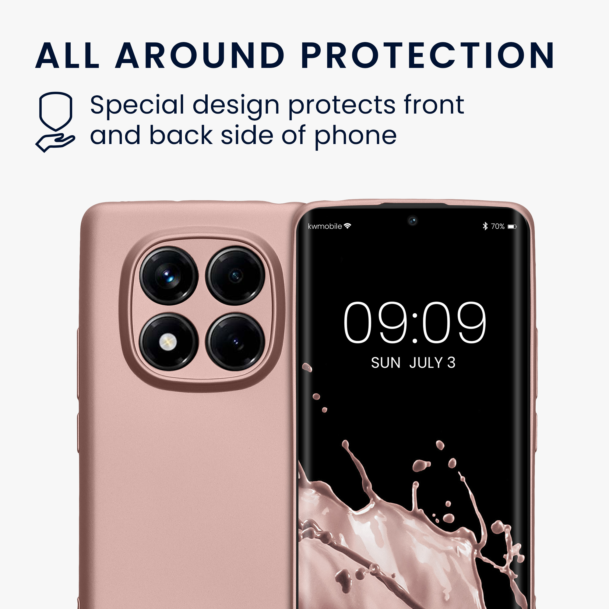 Kryt Xiaomi Redmi Note 14 Pro 4G metalický TPU červená kwmobile