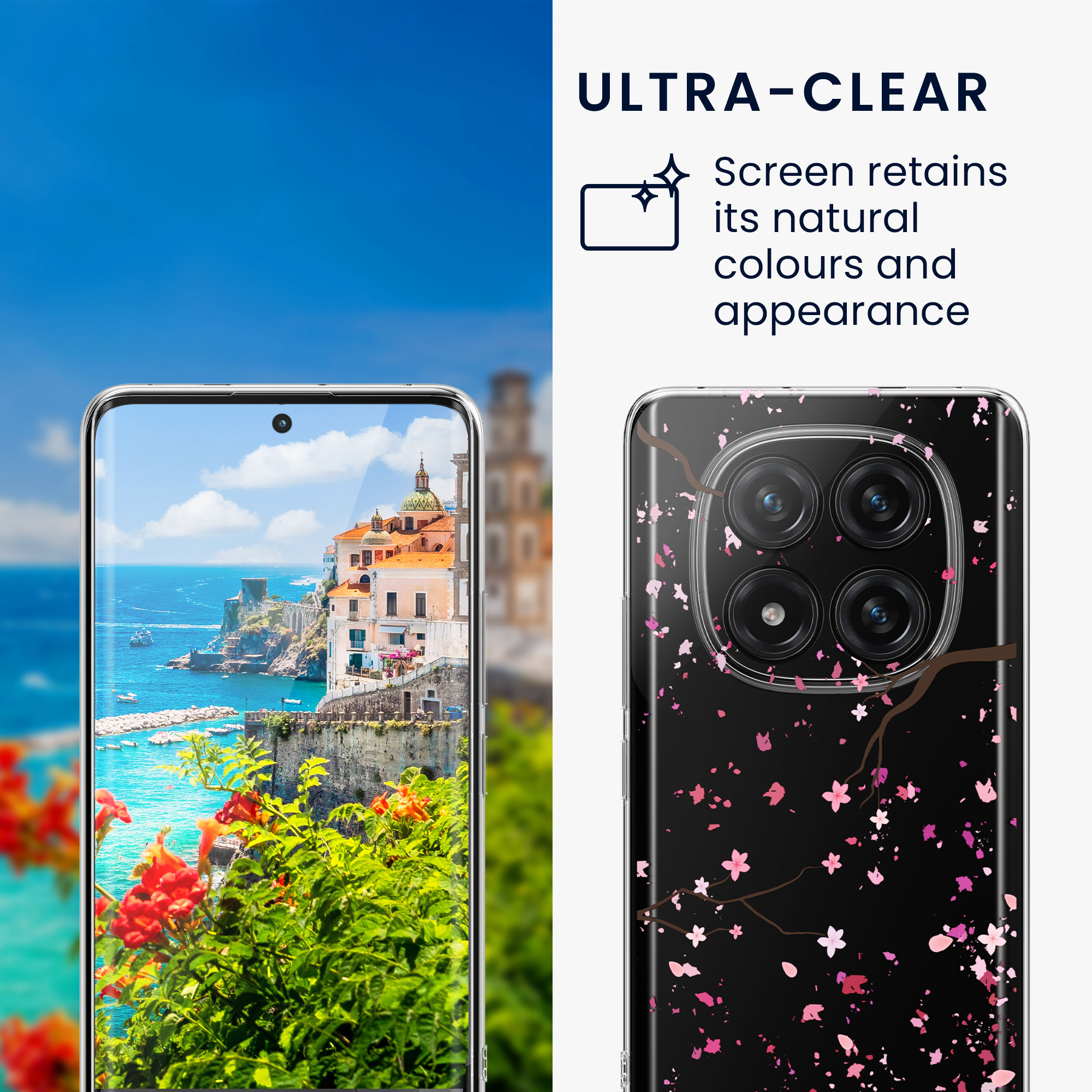 Průhledný kryt Xiaomi Redmi Note 14 Pro 4G sada ochranné sklo kwmobile
