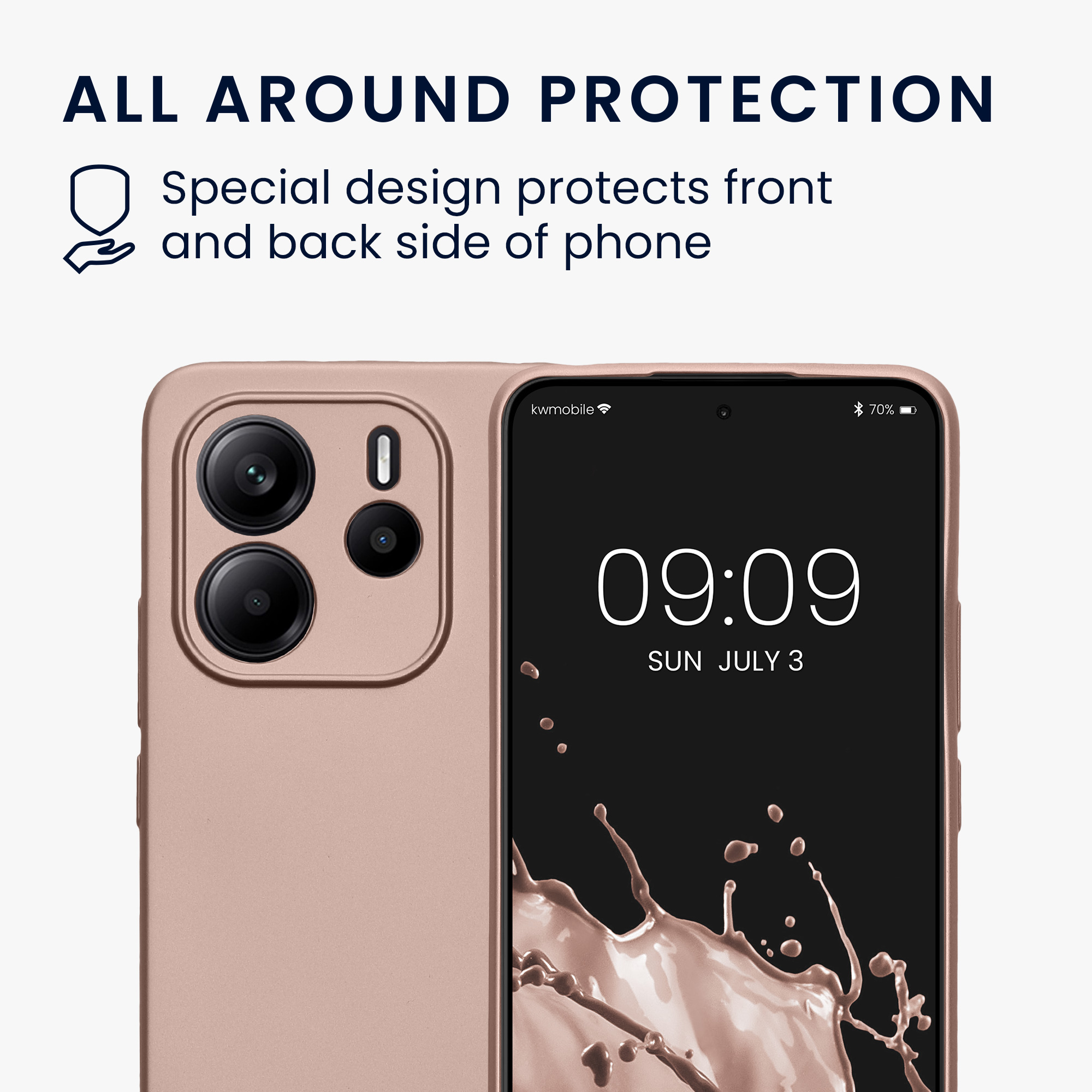 Pouzdro pro Xiaomi Redmi Note 14 4G (není pro verzi 5G) kwmobile metalické TPU - metalická arktická bordó
