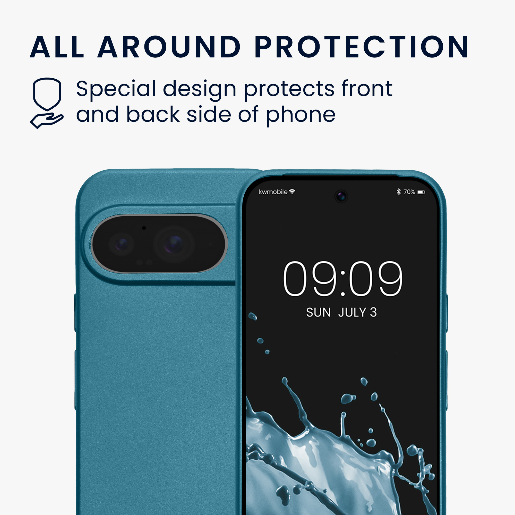 Kryt na mobil Google Pixel 10 kwmobile - Metallic Caribbean Blue