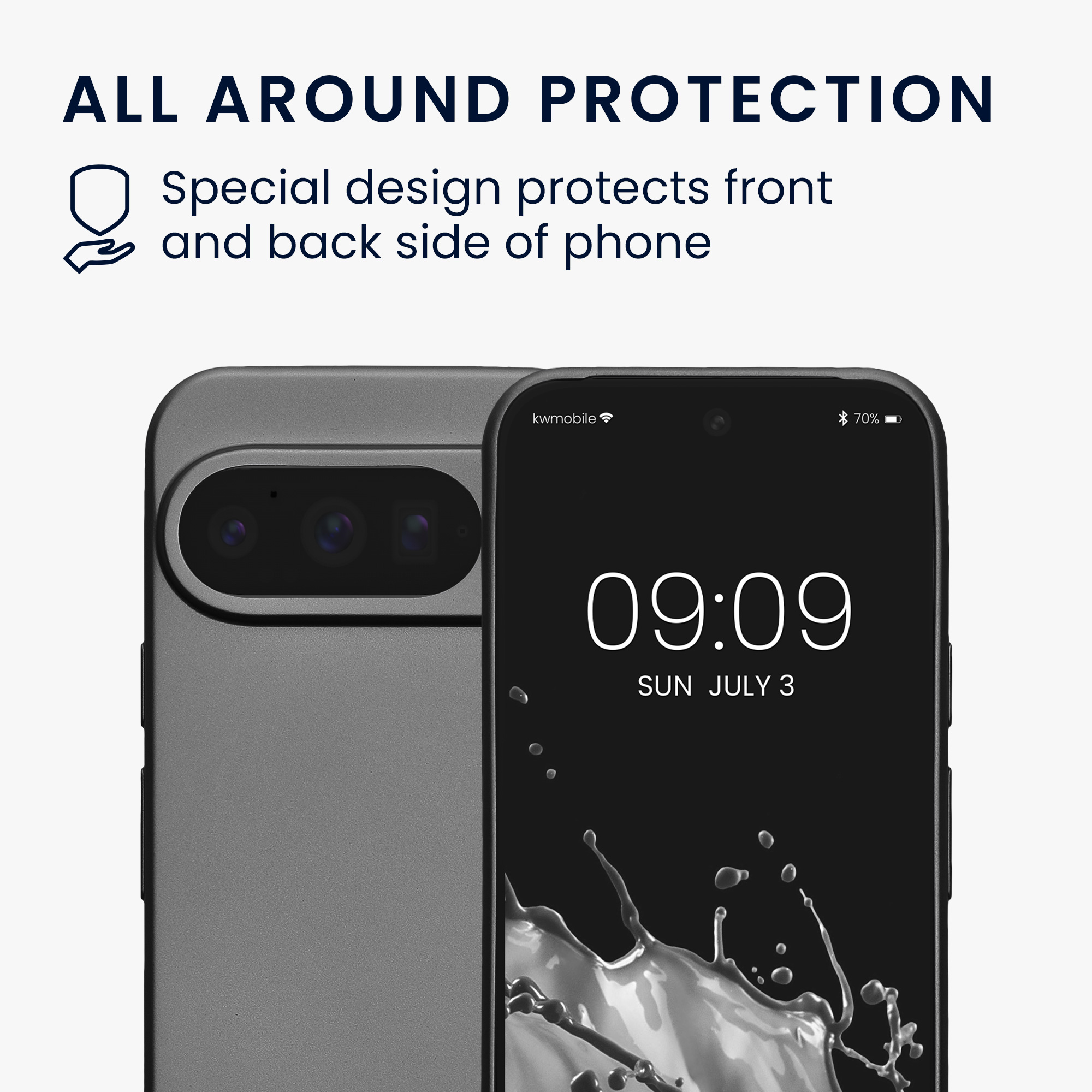 Silikonový kryt kwmobile pro Google Pixel 10 Pro - metalická šedá