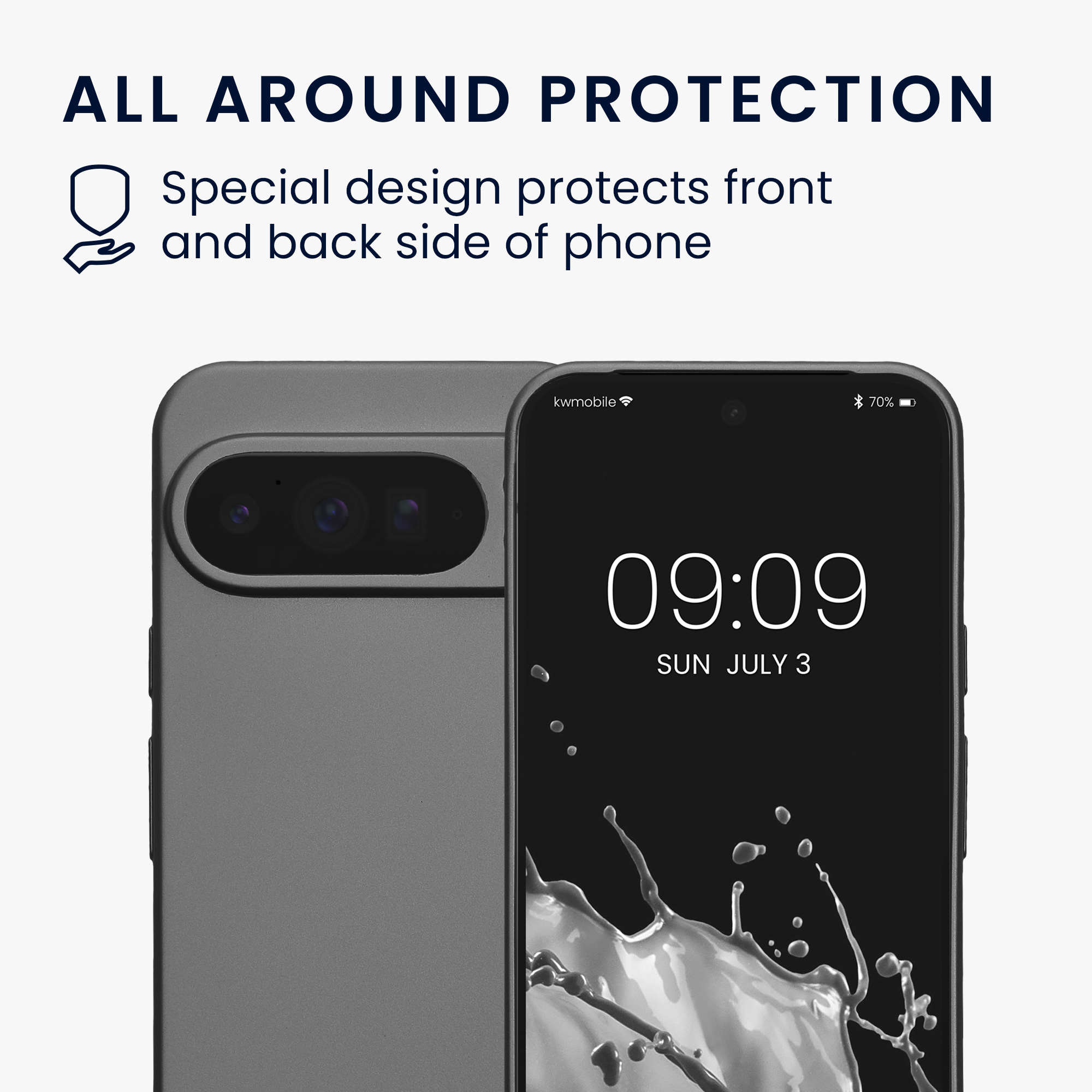 Silikonový kryt kwmobile pro Google Pixel 10 Pro XL - metalická šedá