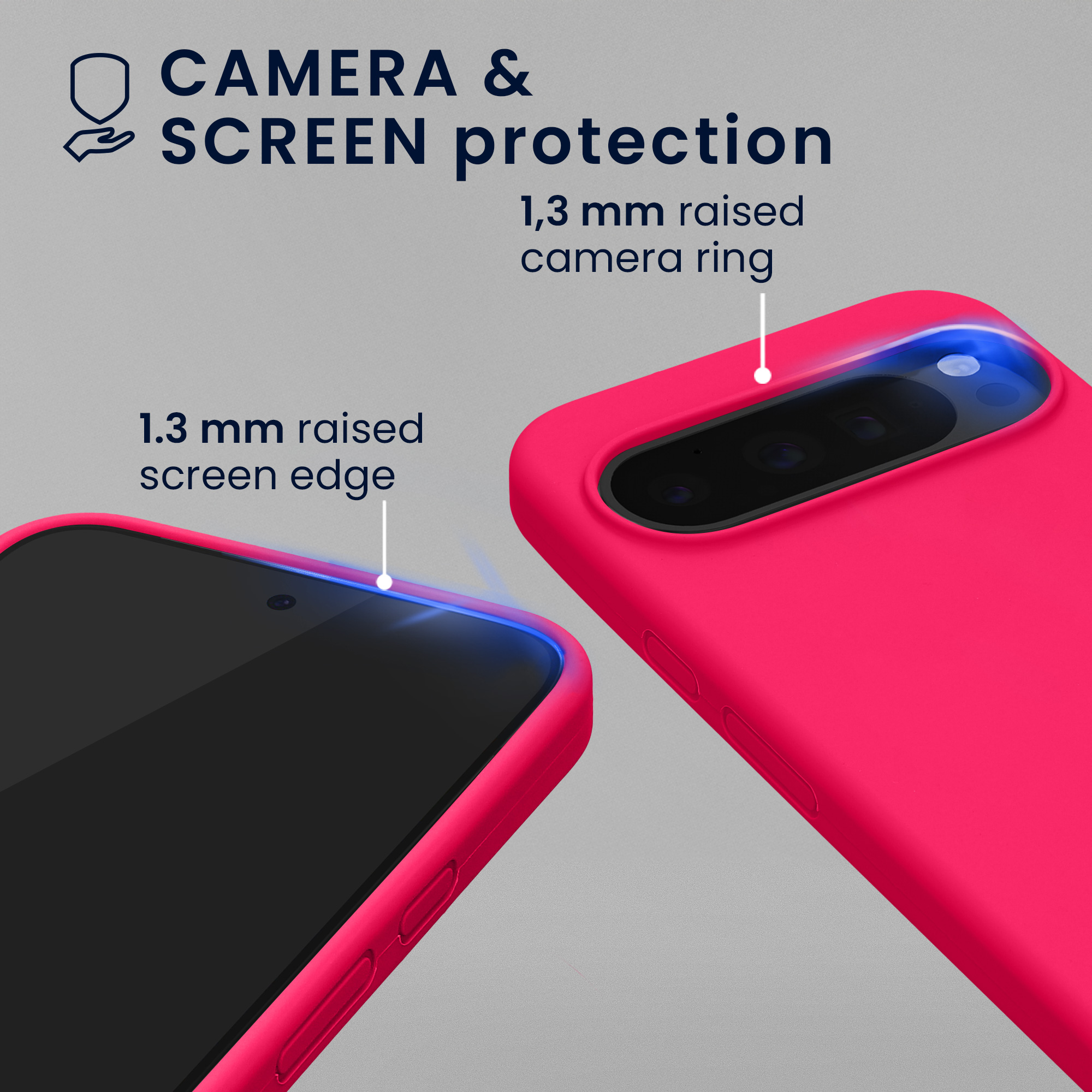 Silikonový kryt kwmobile pro Google Pixel 10 Pro XL - neonově růžová