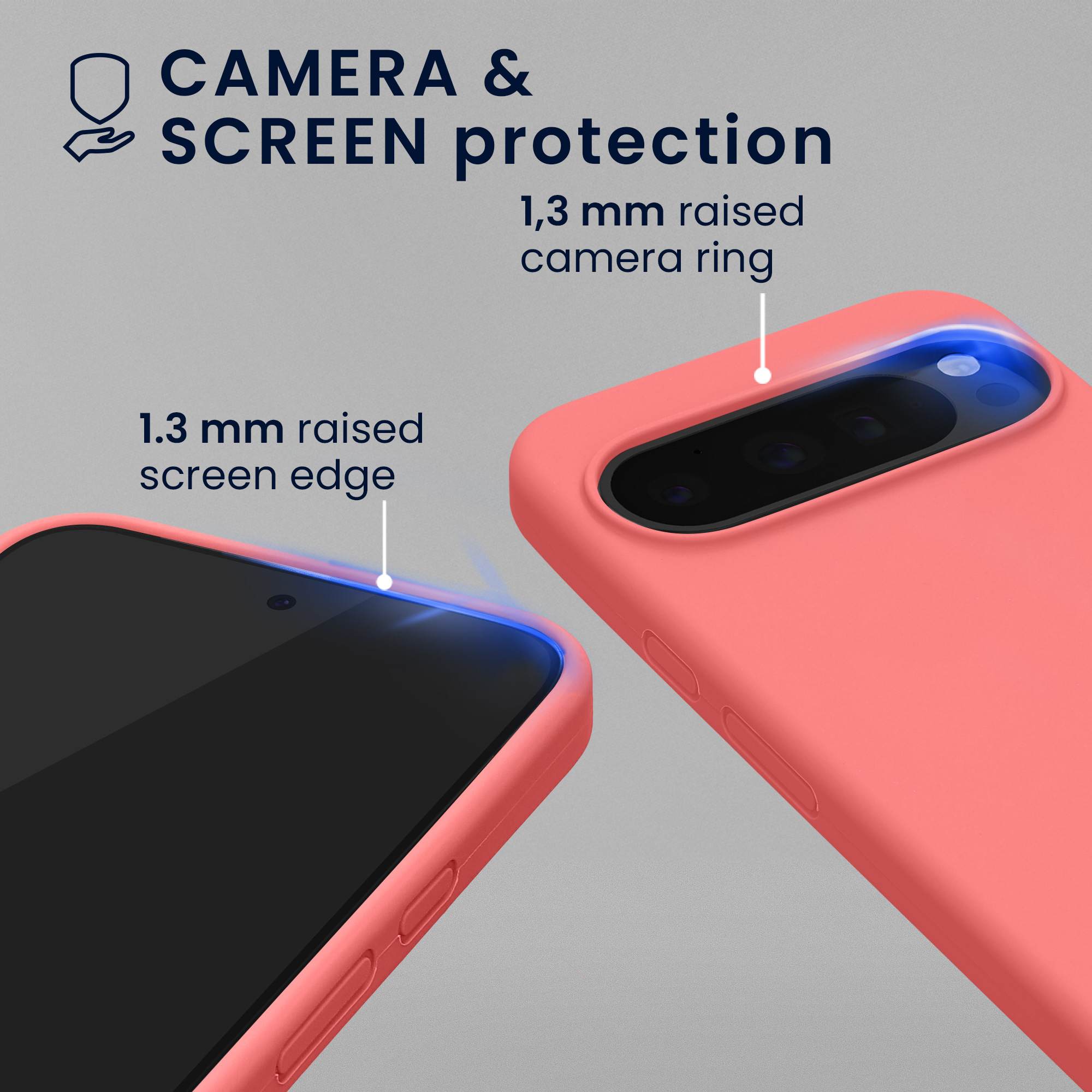 Silikonový kryt kwmobile pro Google Pixel 10 Pro XL - pastelově korálová