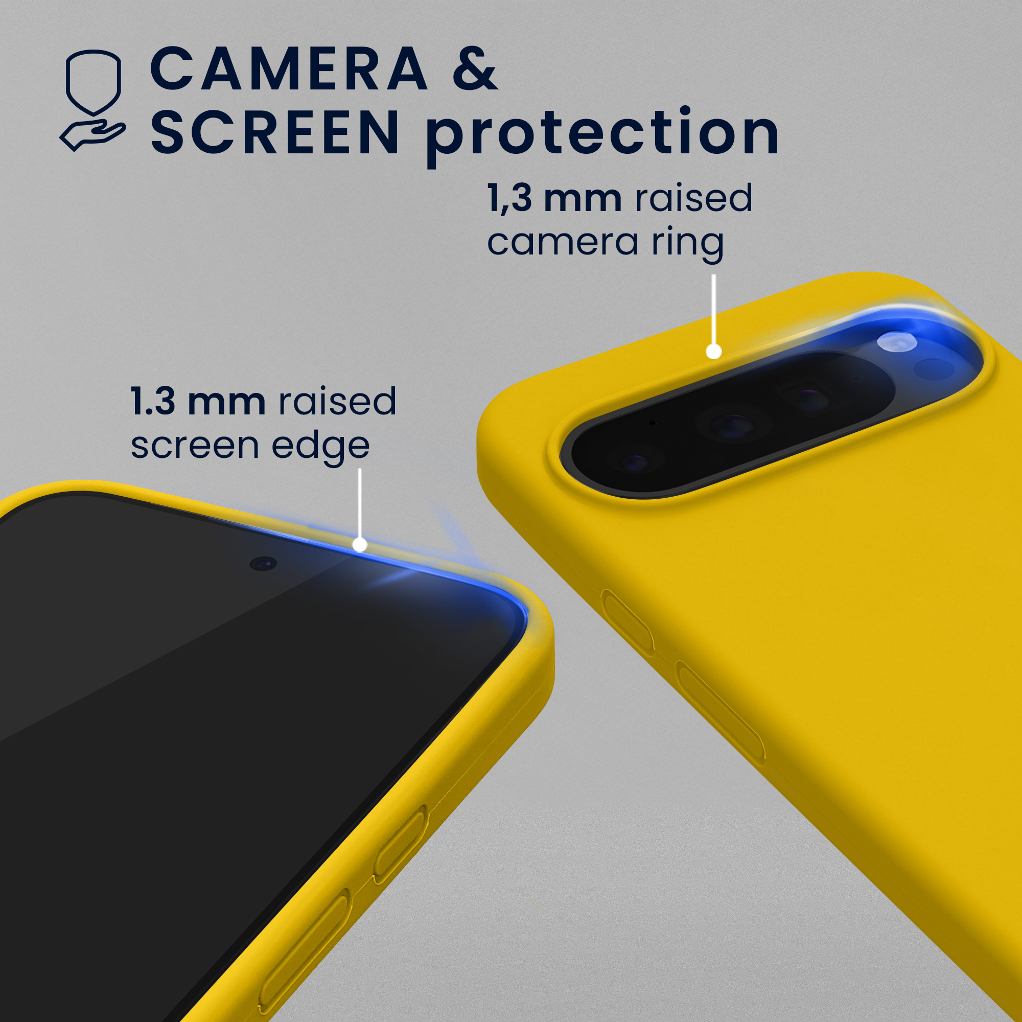 Kryt na mobil Google Pixel 10 / Pixel 10 Pro kwmobile - zářivě žlutá