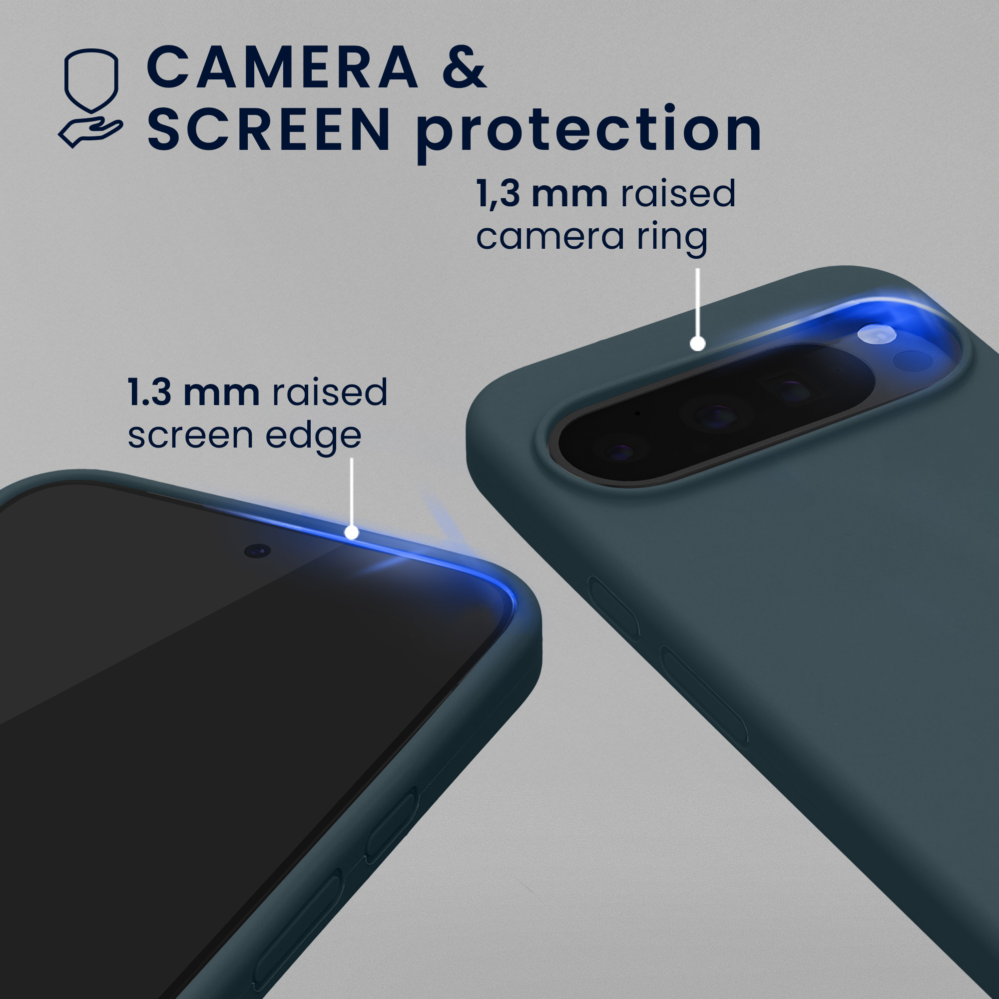 Silikonový kryt kwmobile pro Google Pixel 10 / Pixel 10 Pro - tmavě břidlicová