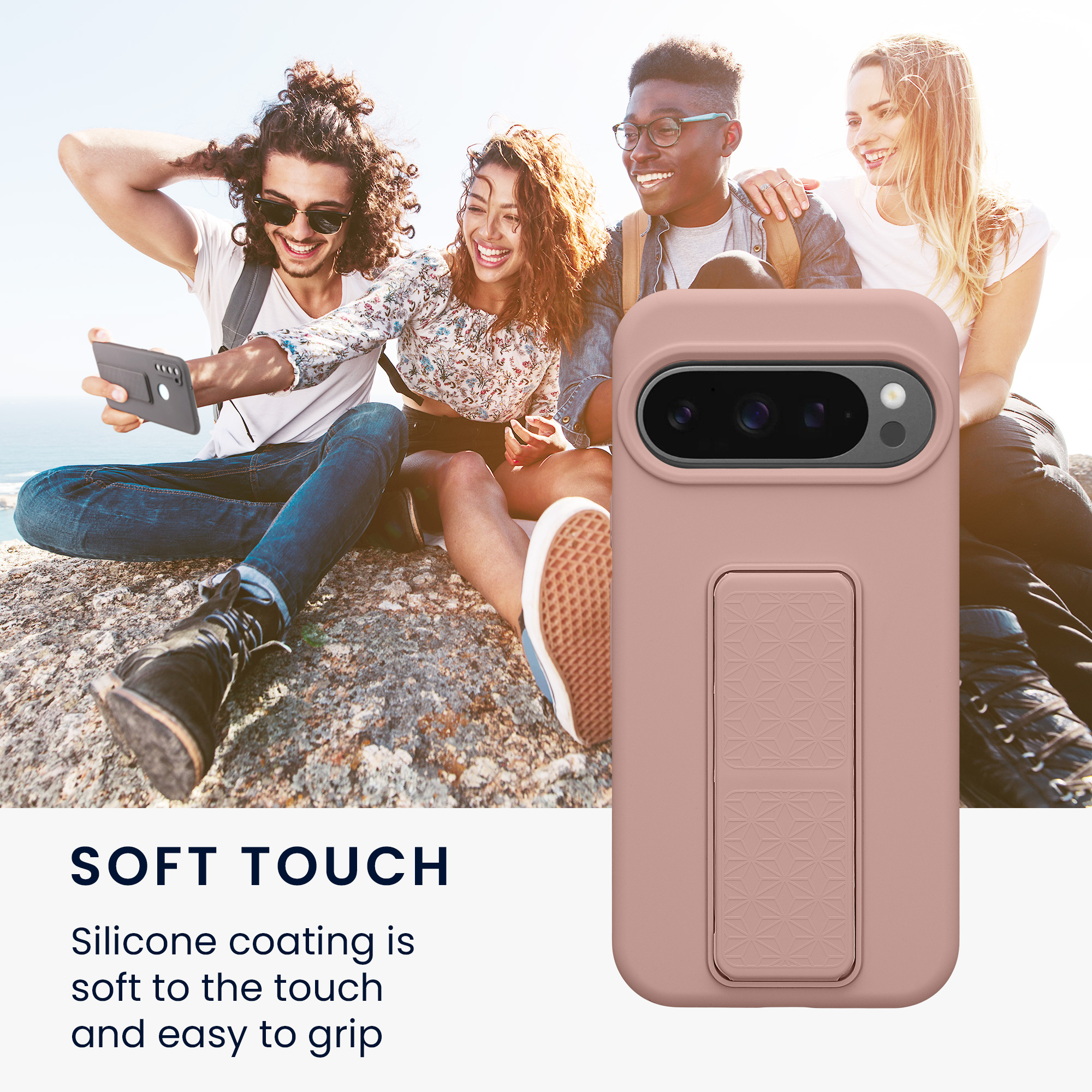 Silikonový kryt kwmobile pro Google Pixel 10 / Pixel 10 Pro - pudrově růžová