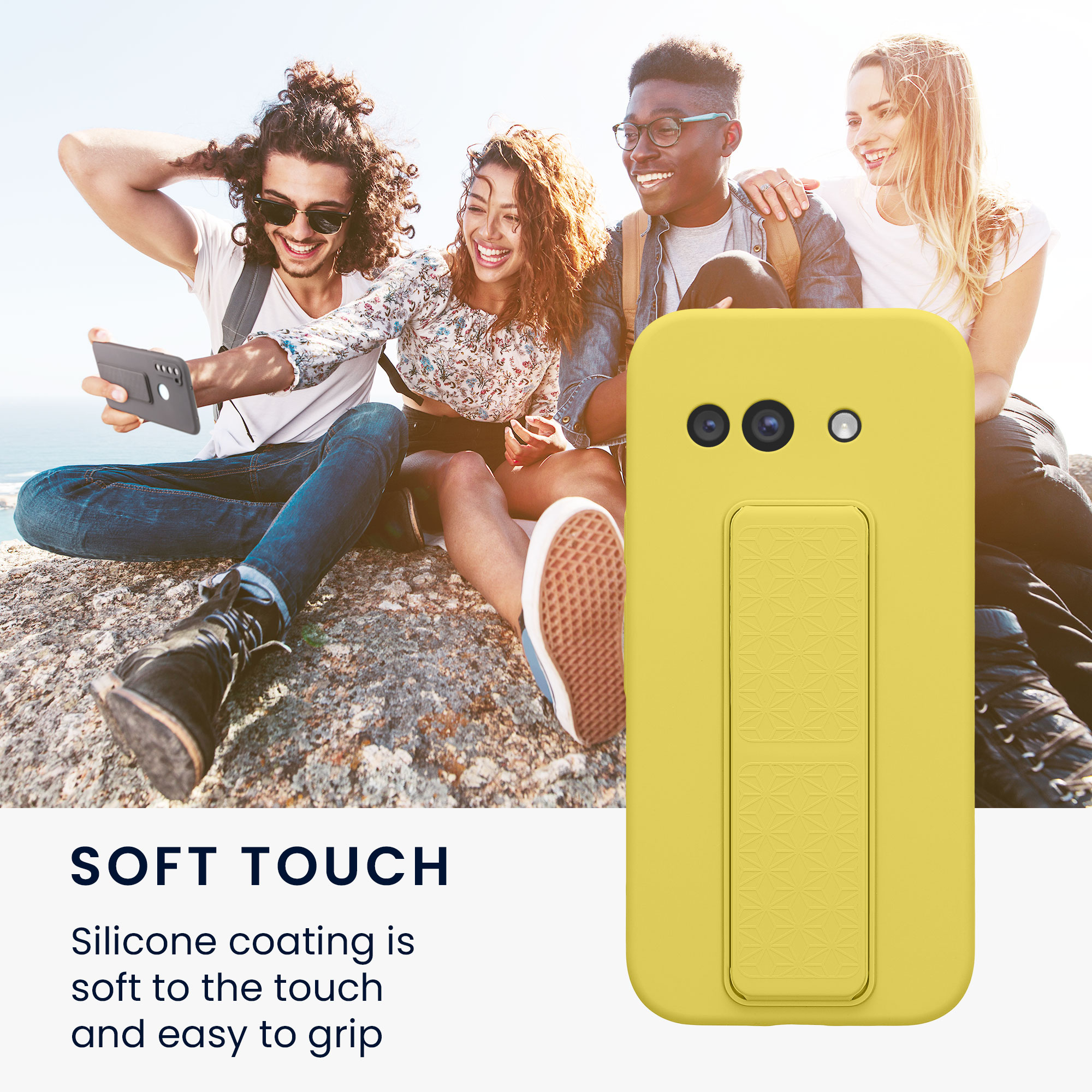 Silikonový kryt kwmobile pro Google Pixel 9a - zářivě žlutá