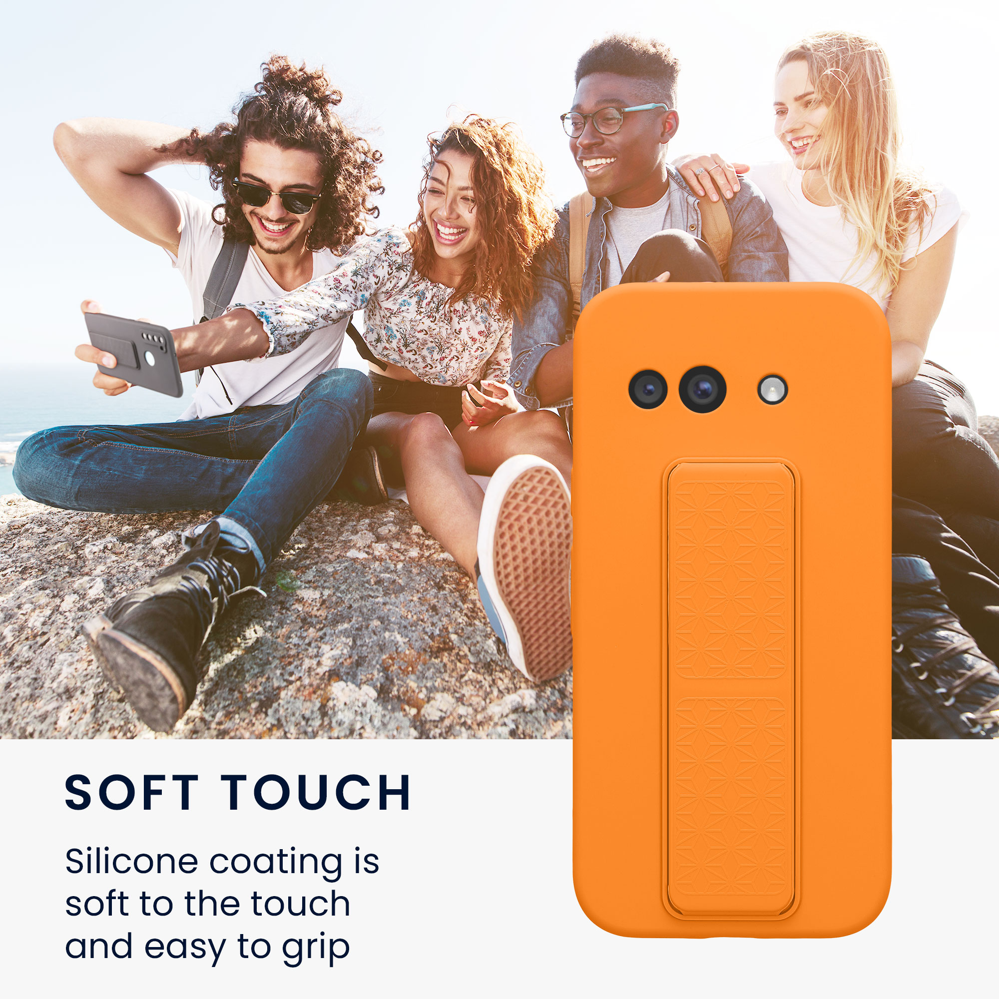 Silikonový kryt kwmobile pro Google Pixel 9a - oranžová