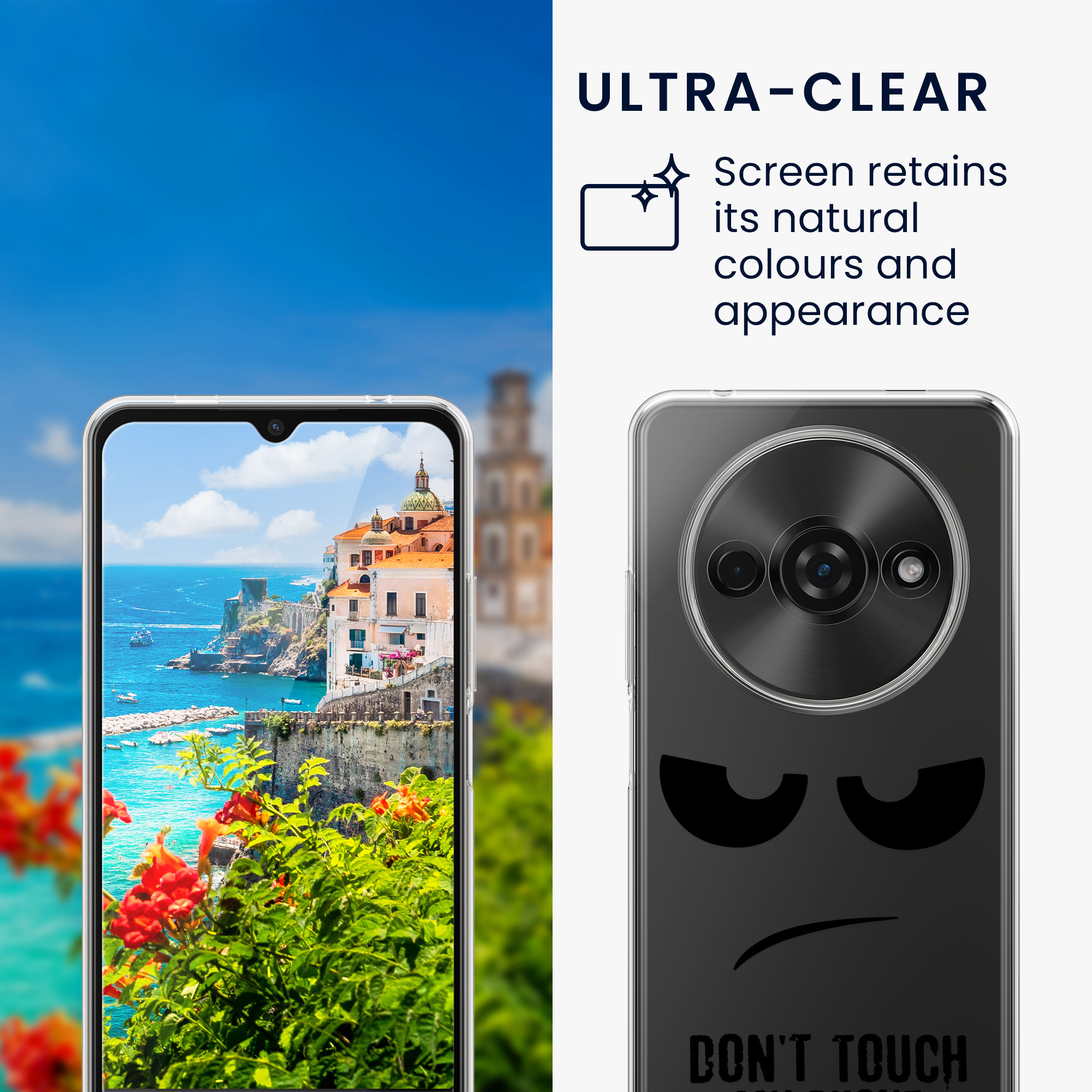 Průhledný kryt Xiaomi Redmi A3 sada ochranné sklo kwmobile