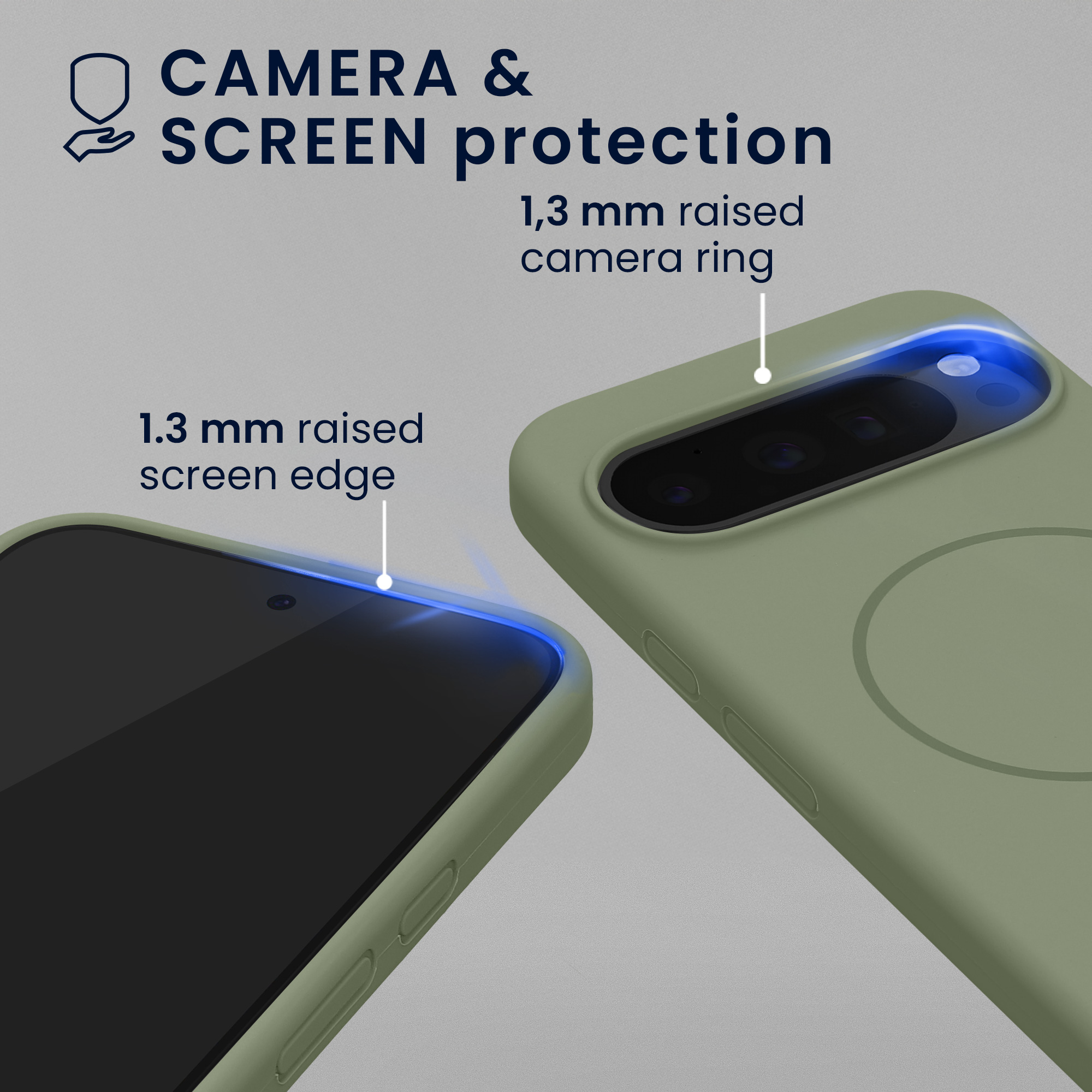 Kryt na mobil Google Pixel 10 / Pixel 10 Pro kwmobile - šedozelená