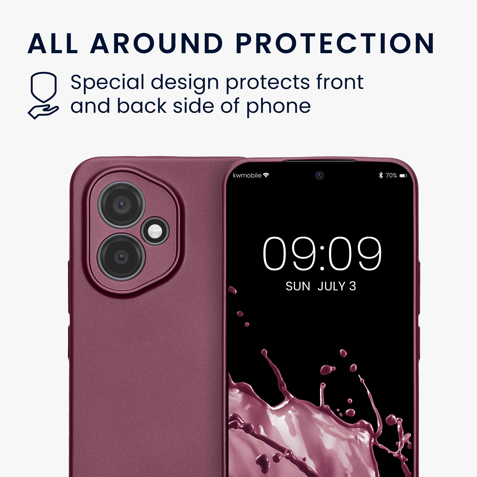 Pouzdro pro HONOR 400 kwmobile metalické TPU - metalická levandulová
