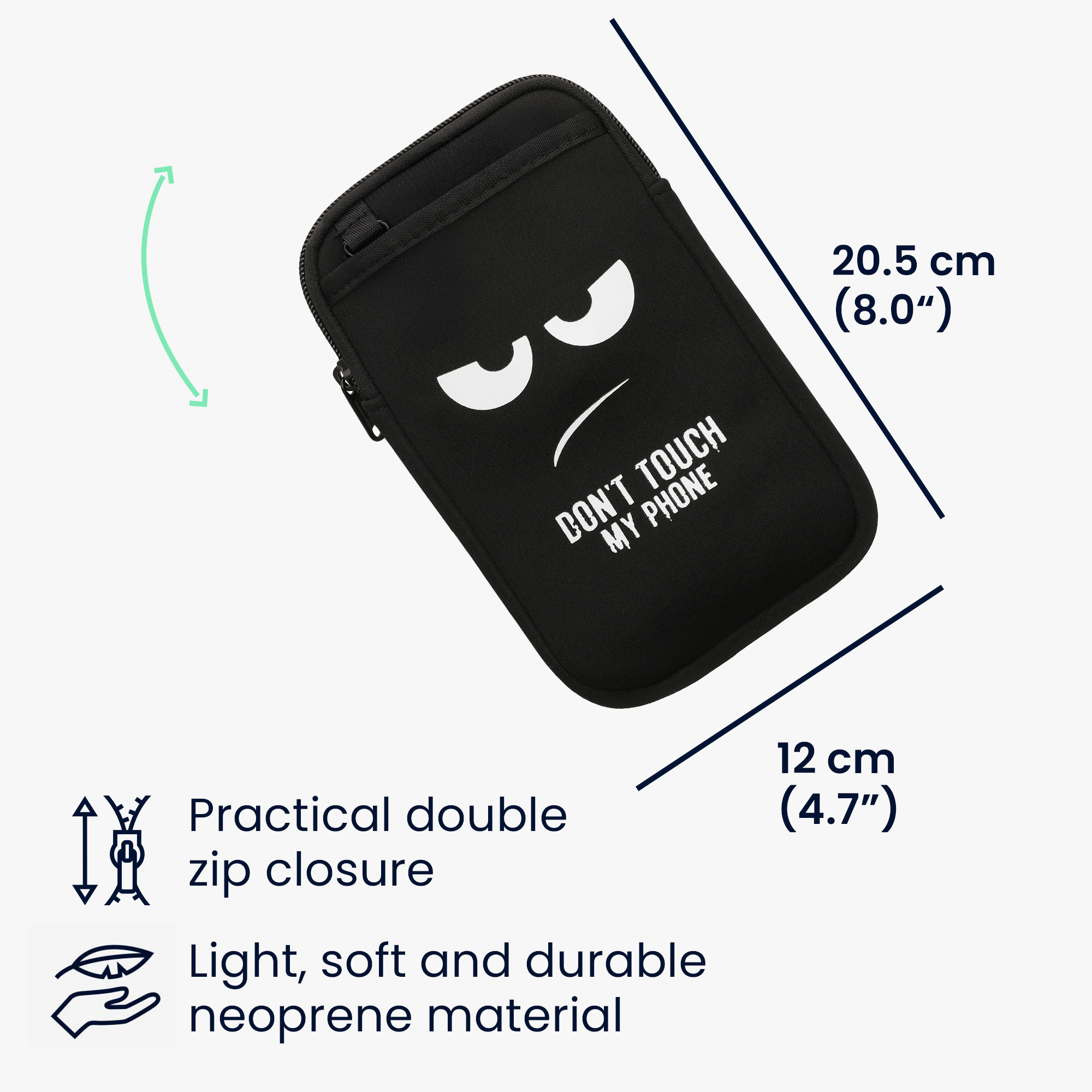 Univerzální pouzdro kwmobile na mobil - motiv Nesahej na můj telefon