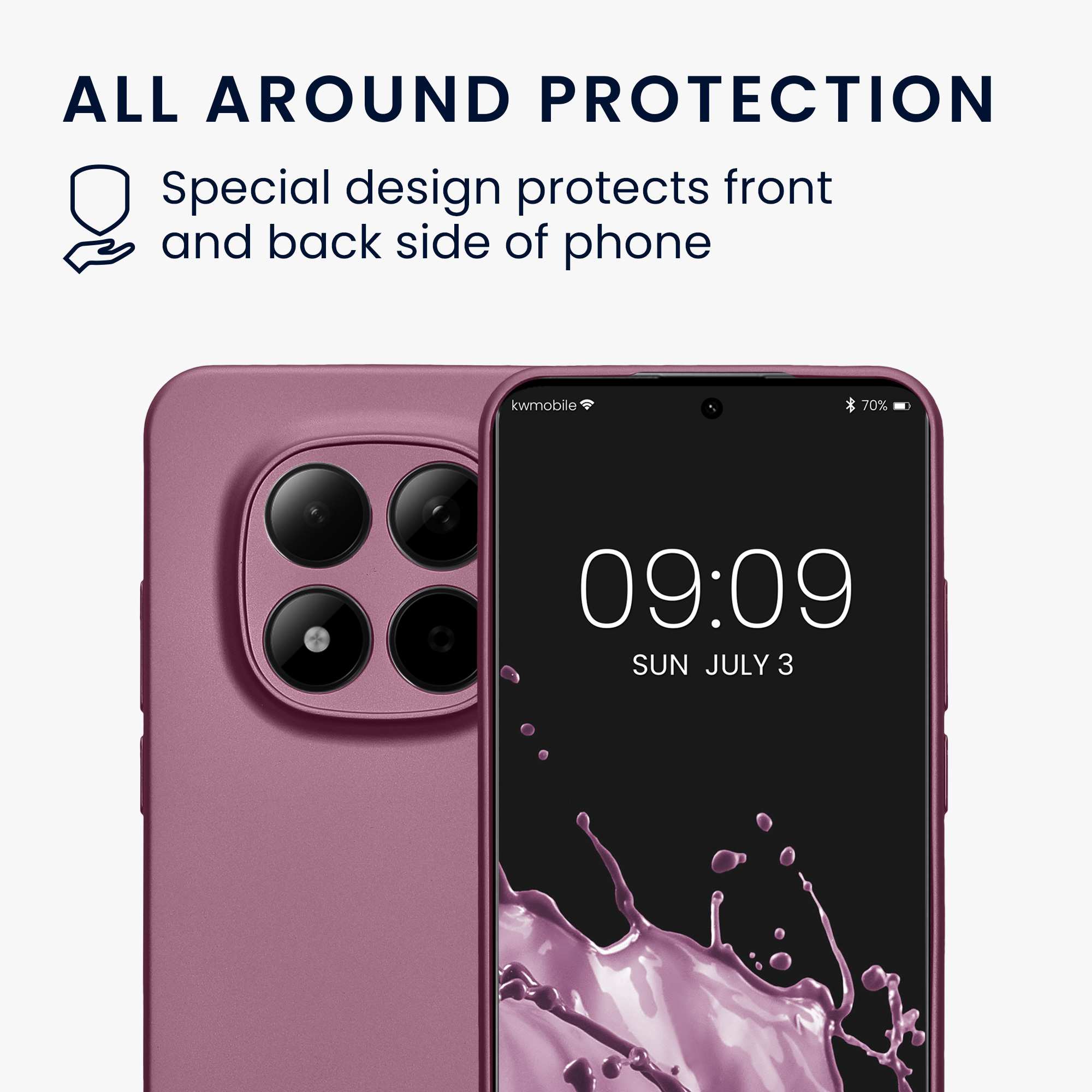 Pouzdro pro Xiaomi Redmi Note 15 Pro 5G kwmobile metalické TPU - metalická levandulová