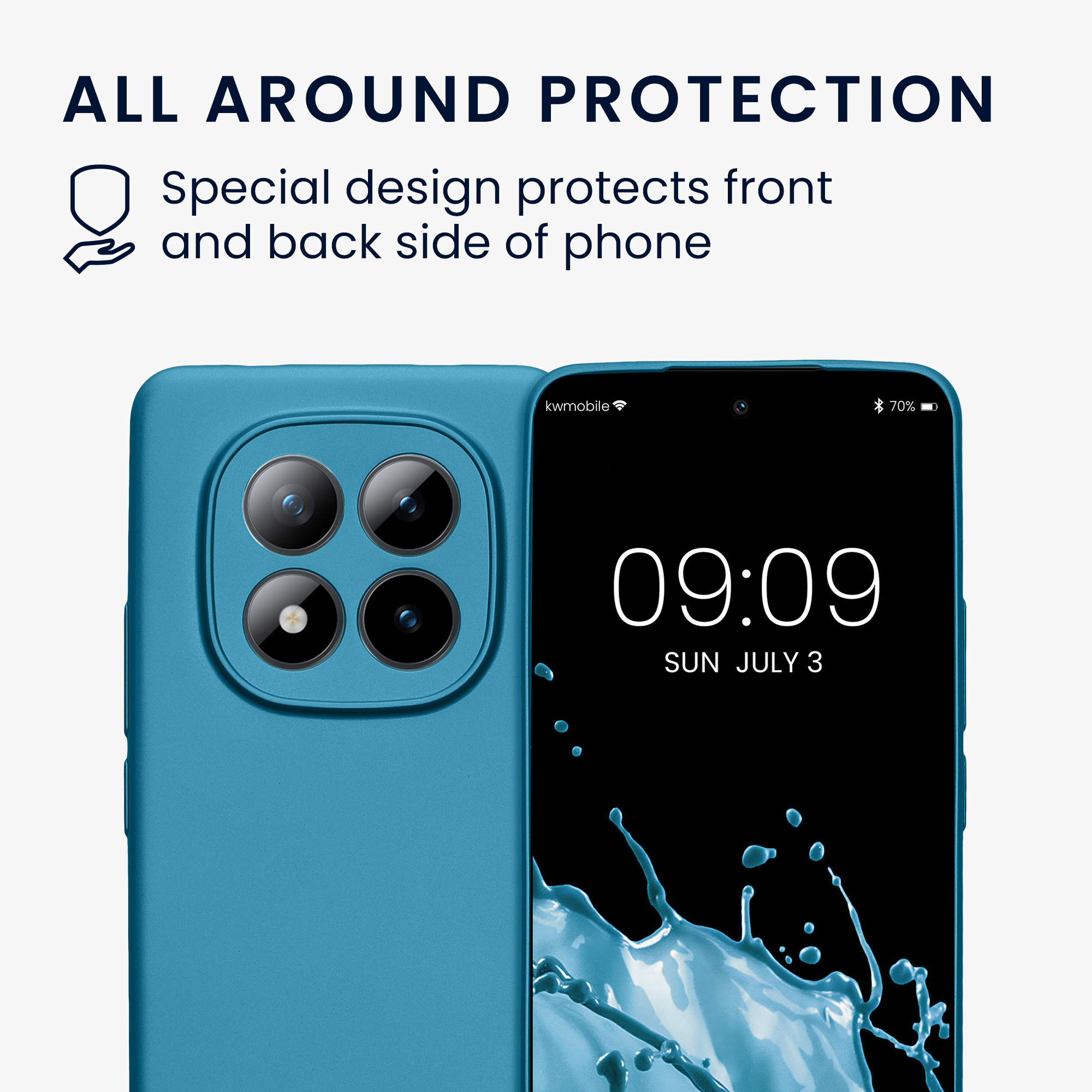 Pouzdro pro Xiaomi Redmi Note 15 Pro 4G kwmobile metalické TPU - metalická karibská modrá