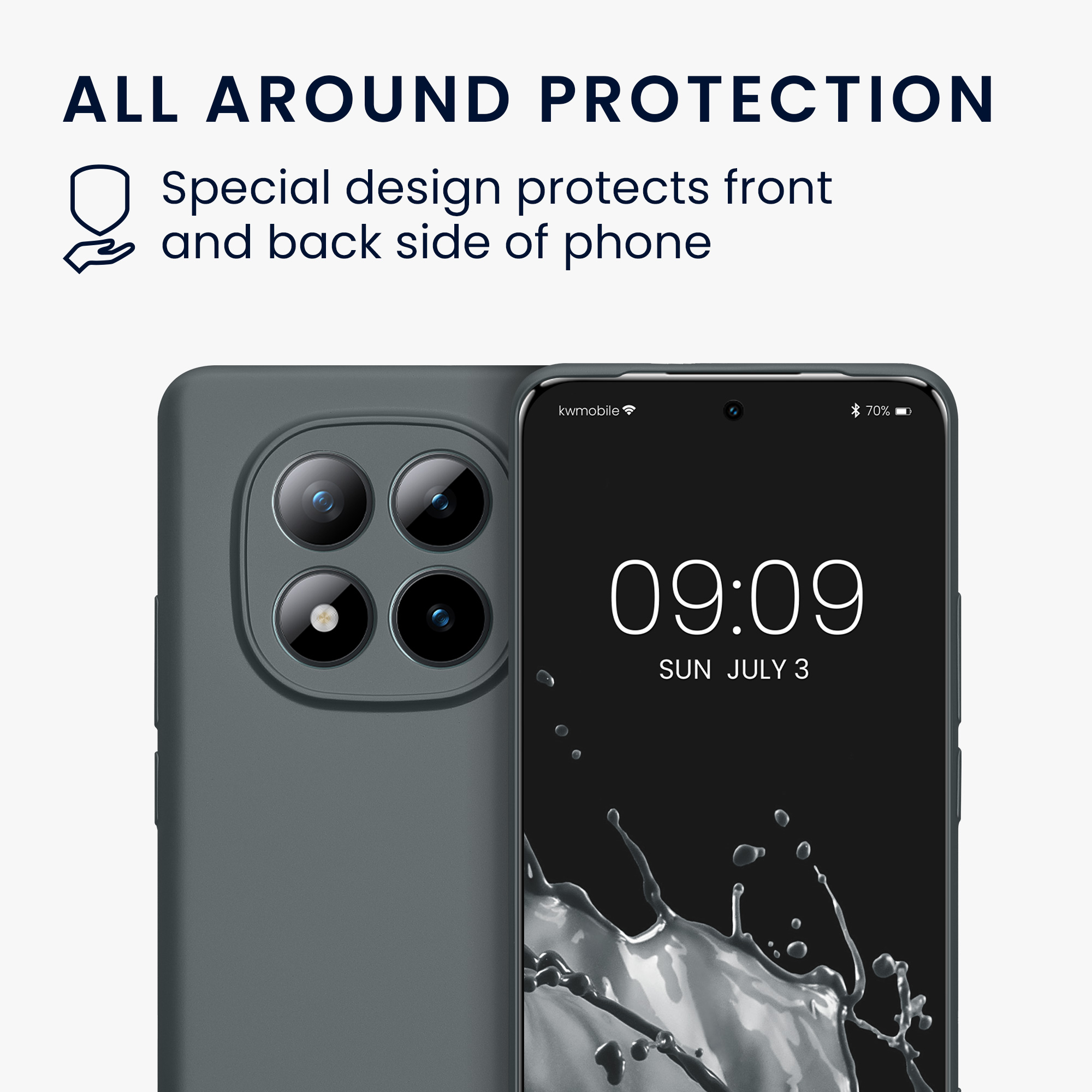 Pouzdro pro Xiaomi Redmi Note 15 4G / 5G / Poco M8 5G kwmobile metalické TPU - metalická šedá