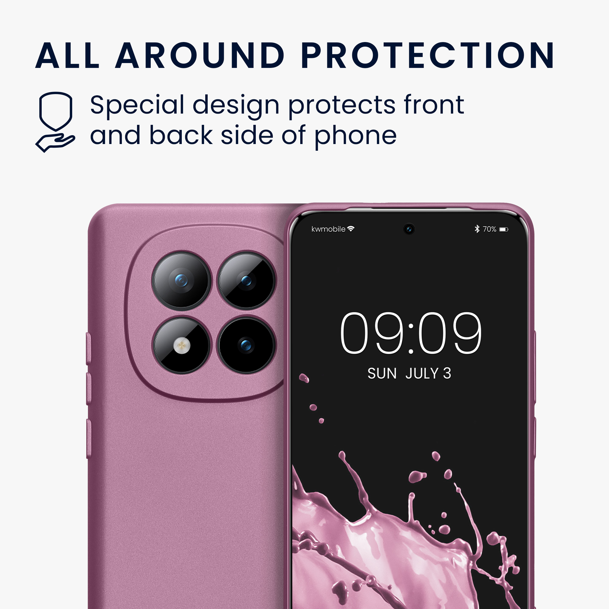 Pouzdro pro Xiaomi Redmi Note 15 4G / 5G / Poco M8 5G kwmobile metalické TPU - metalická levandulová