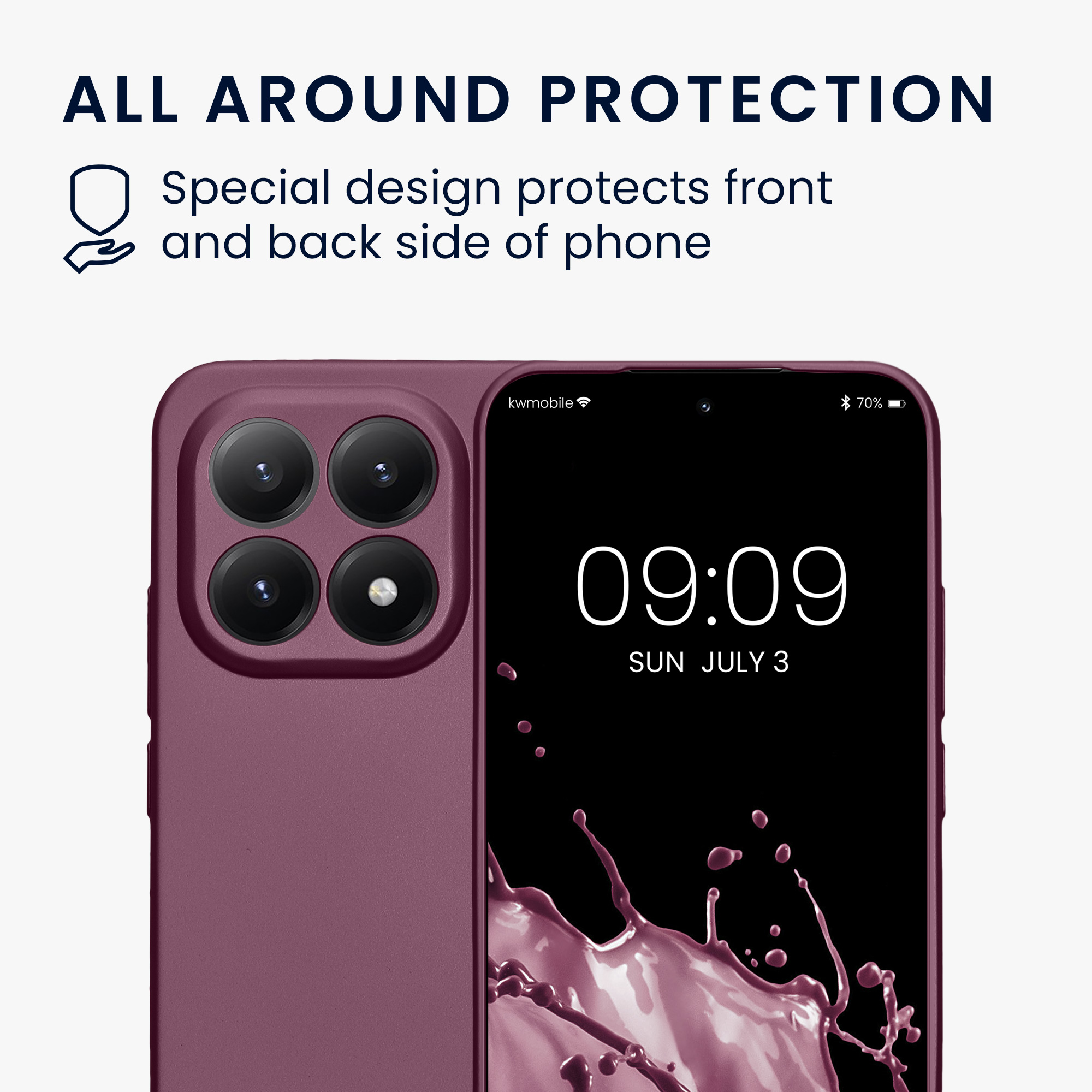 Pouzdro pro Xiaomi 15T kwmobile metalické TPU - metalická levandulová